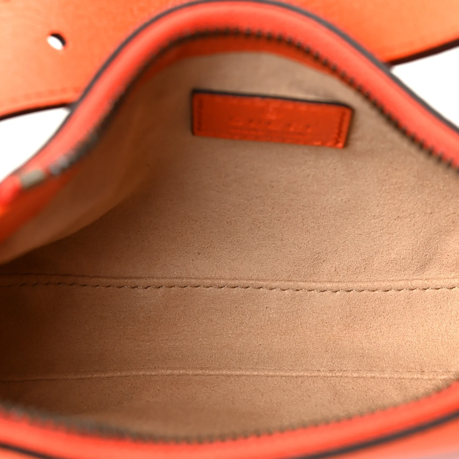 Goatskin Mini Aphrodite Shoulder Bag Orange - Image 4