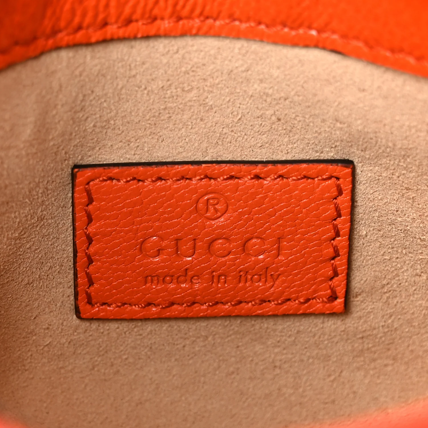 Goatskin Mini Aphrodite Shoulder Bag Orange - Image 5