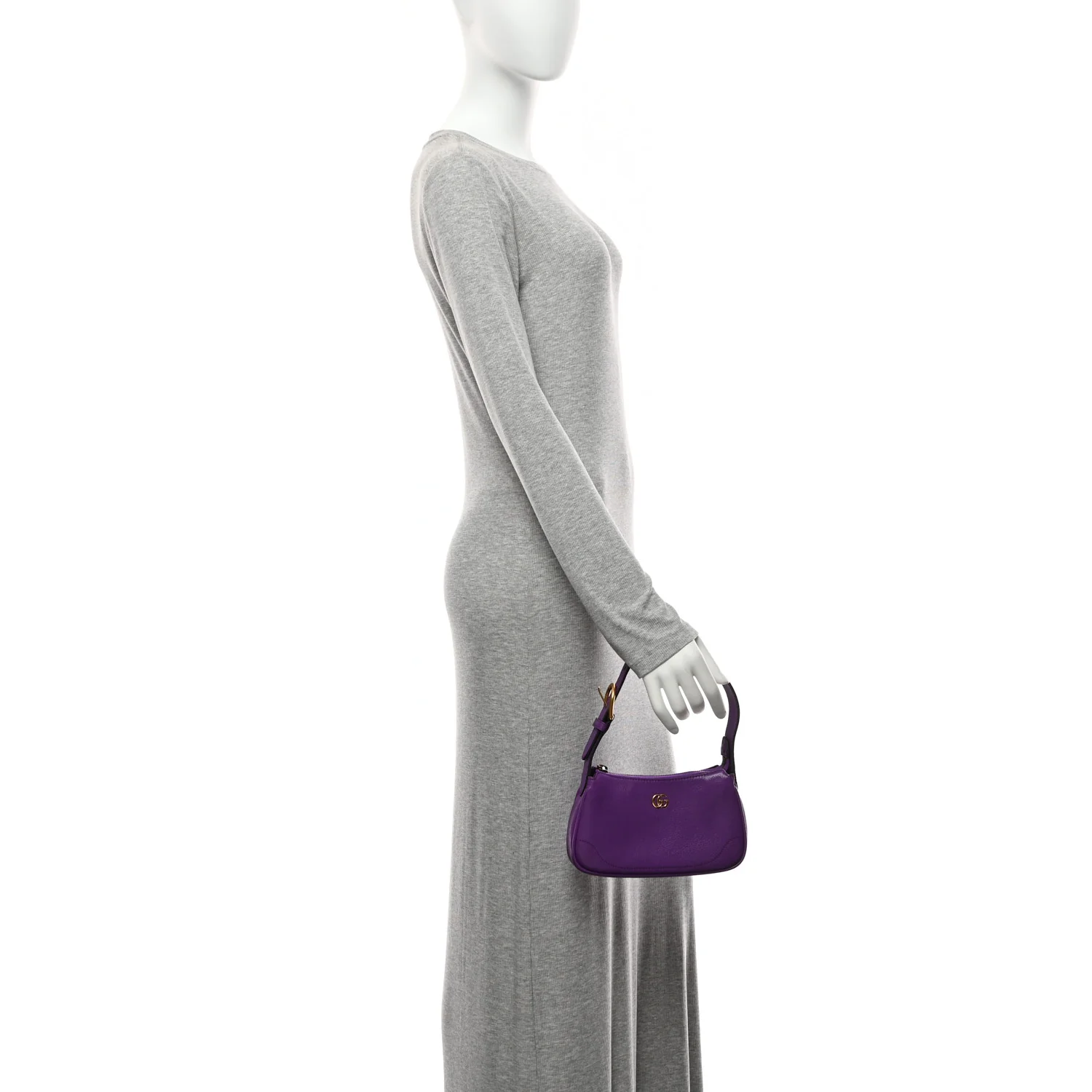 Goatskin Mini Aphrodite Shoulder Bag Shine Purple - Image 2