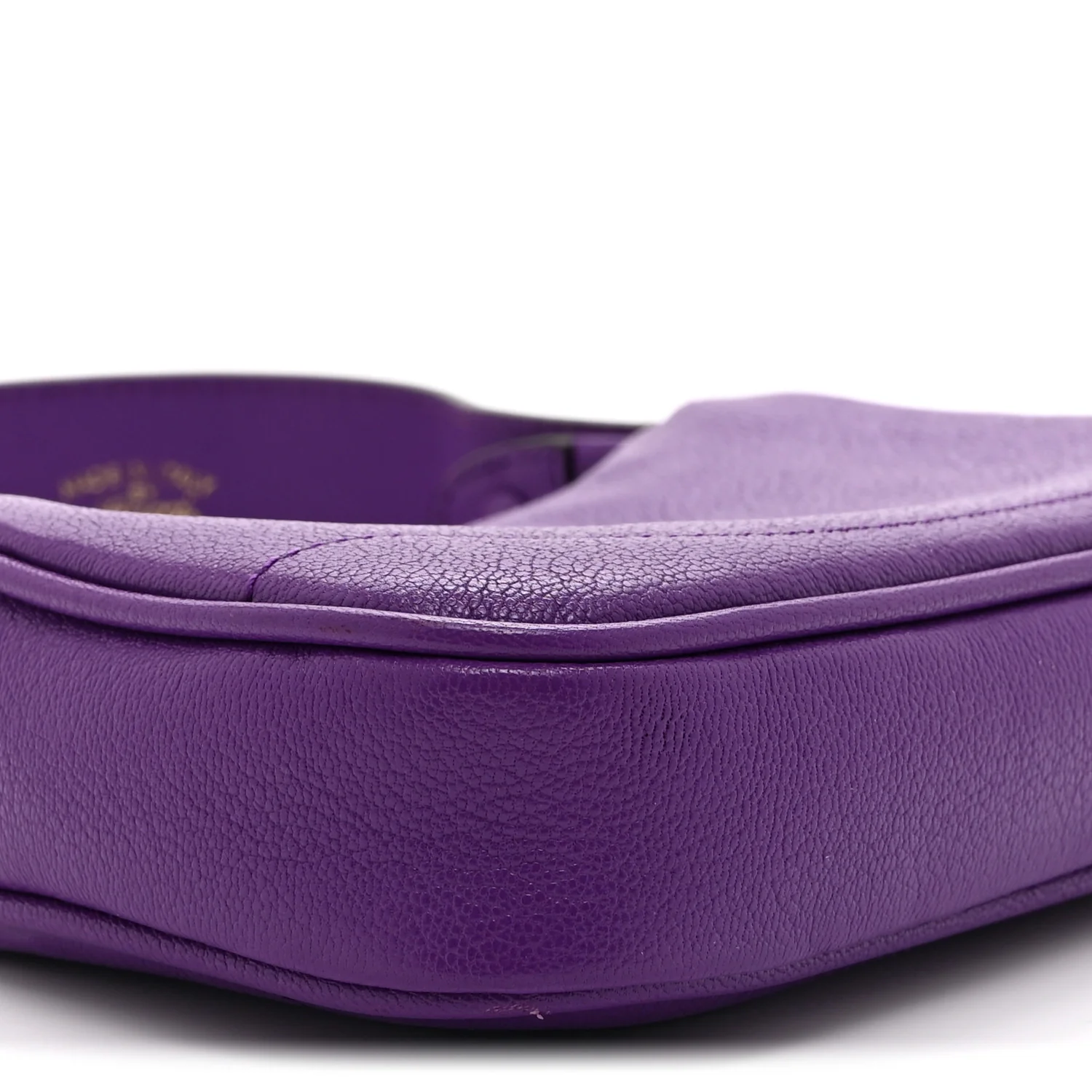 Goatskin Mini Aphrodite Shoulder Bag Shine Purple - Image 9