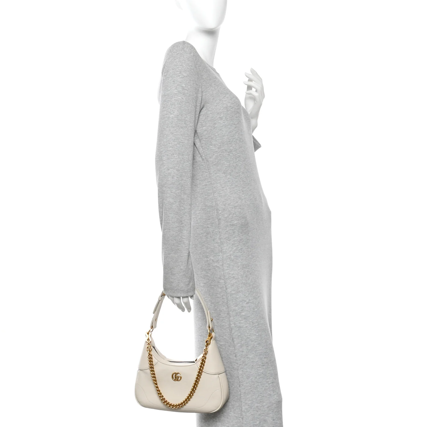 Goatskin Small Aphrodite Shoulder Bag Mystic White - Image 2