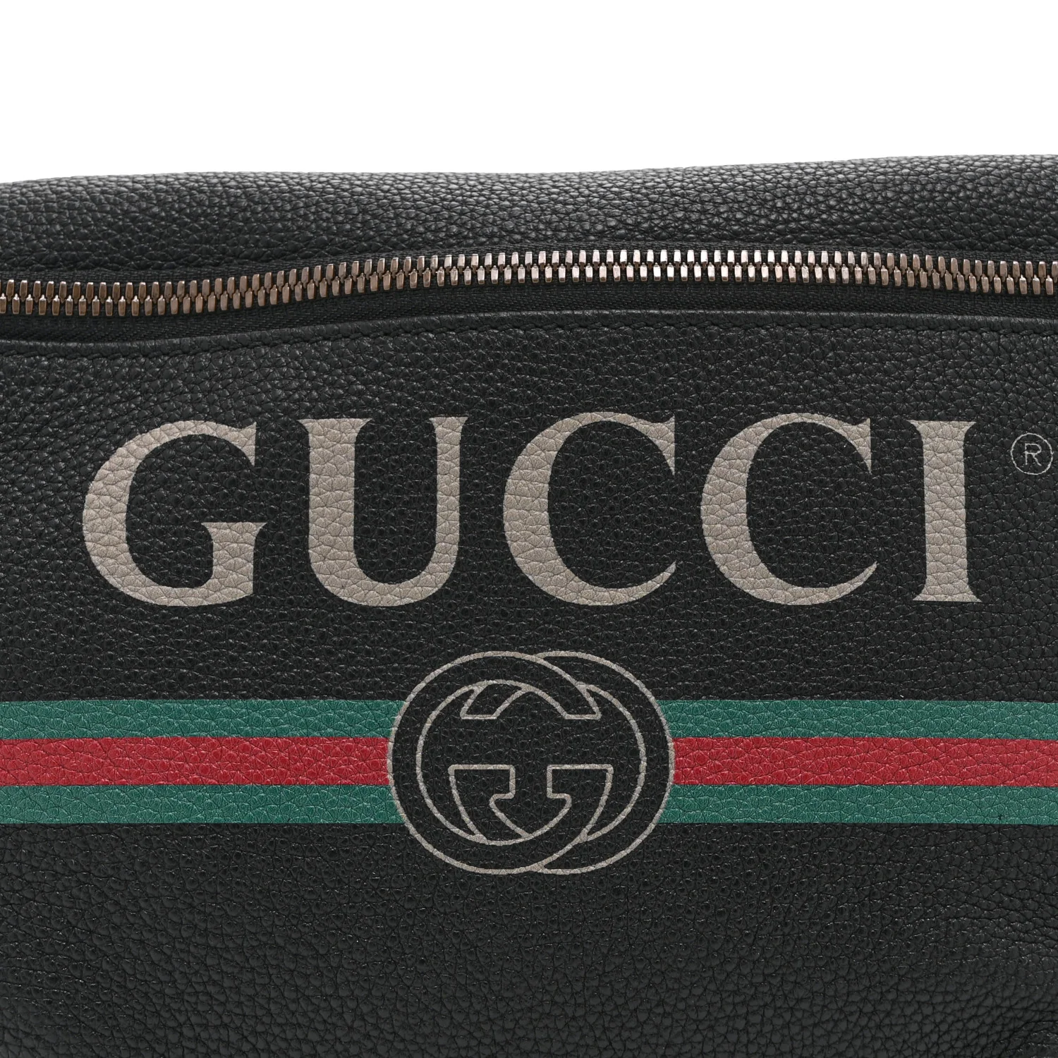 Grained Calfskin Logo Belt Bag Black - Image 9