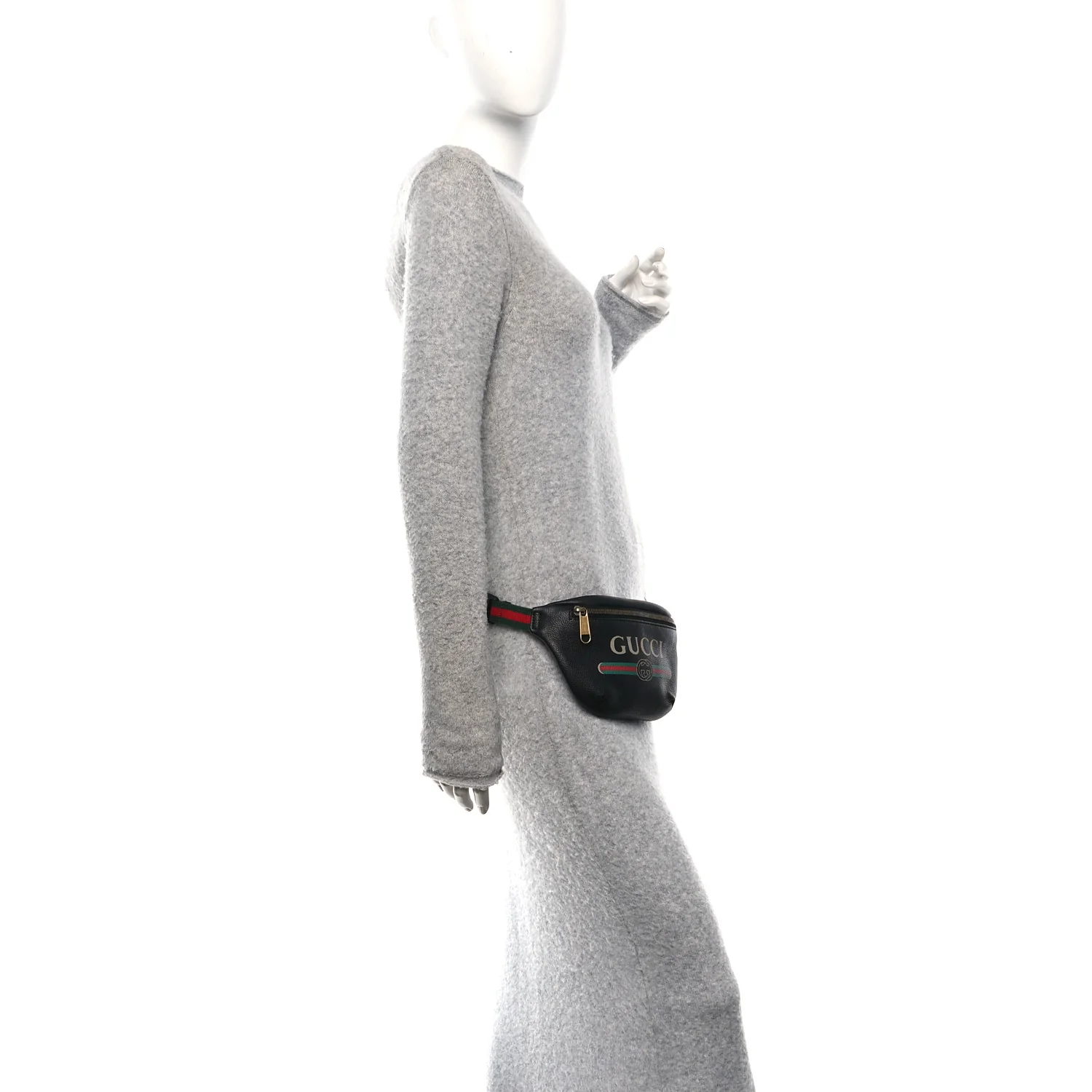 Grained Calfskin Logo Belt Bag Black - Image 2