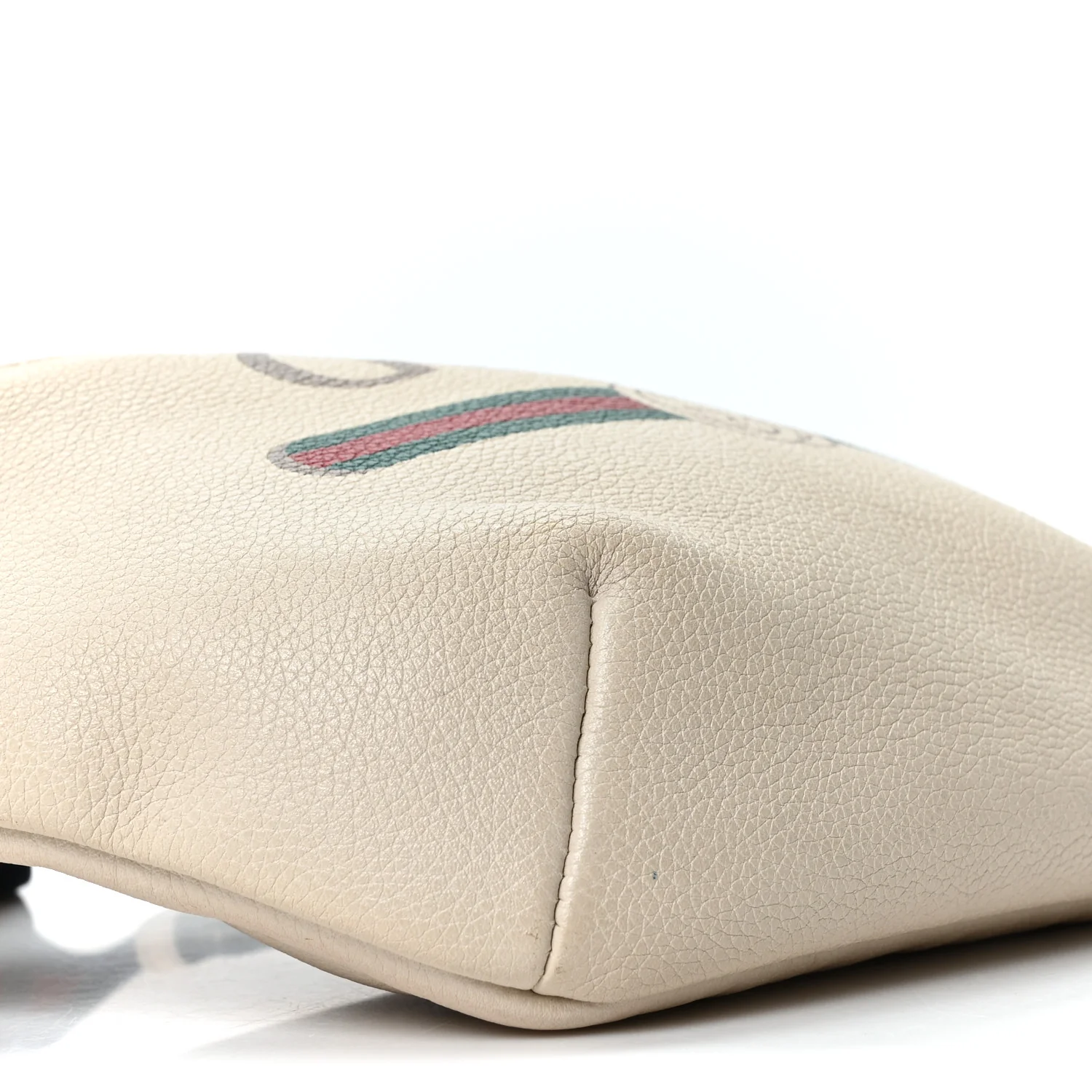 Grained Calfskin Logo Belt Bag White - Image 8