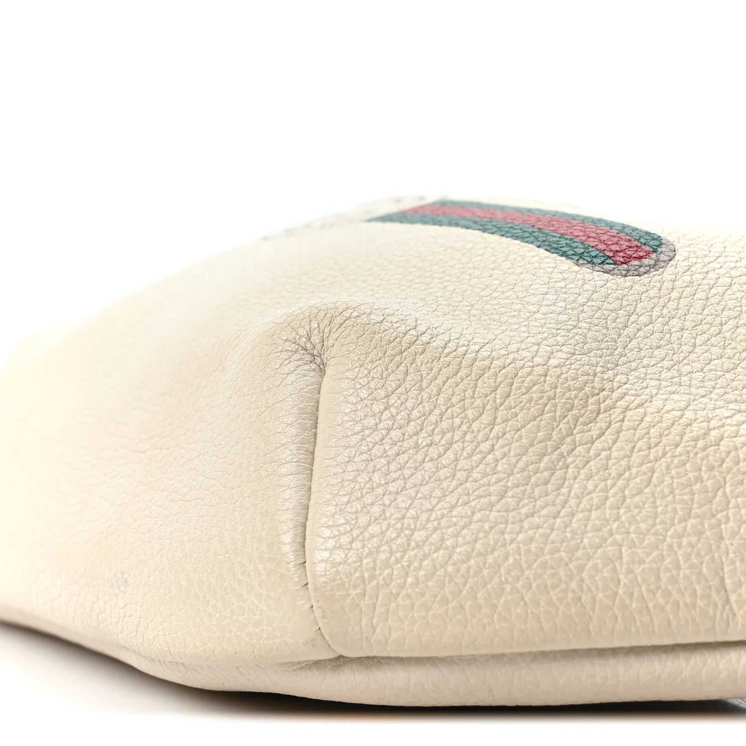 Grained Calfskin Logo Belt Bag White - Image 9