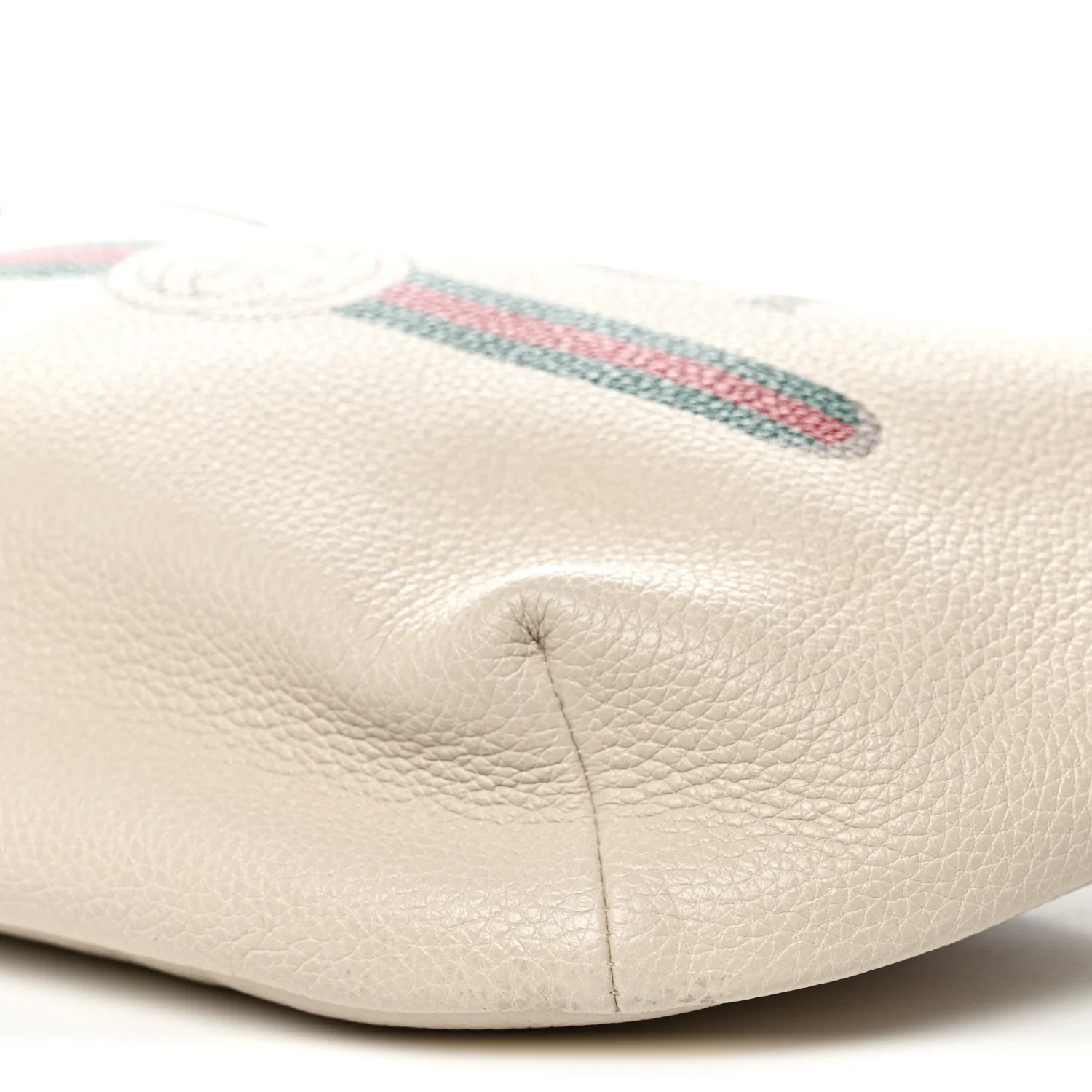 Grained Calfskin Logo Belt Bag White - Image 10