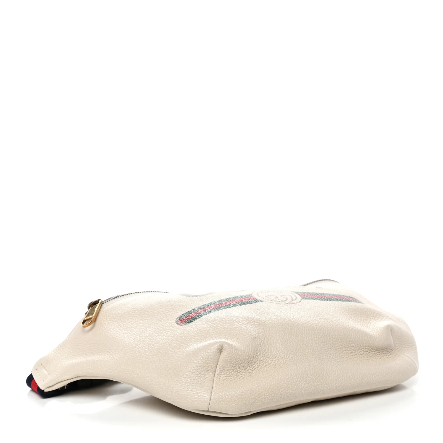 Grained Calfskin Logo Belt Bag White - Image 4