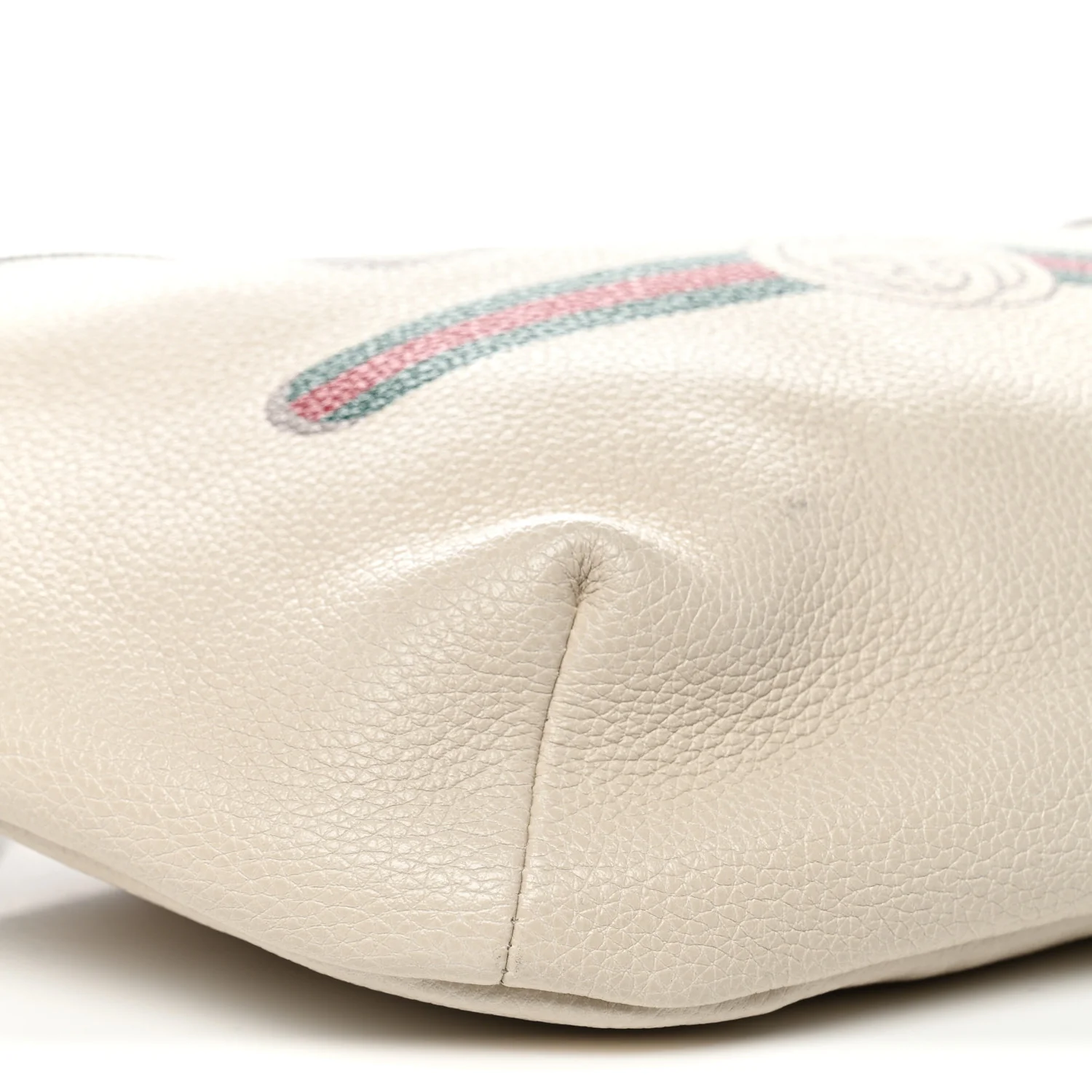 Grained Calfskin Logo Belt Bag White - Image 9