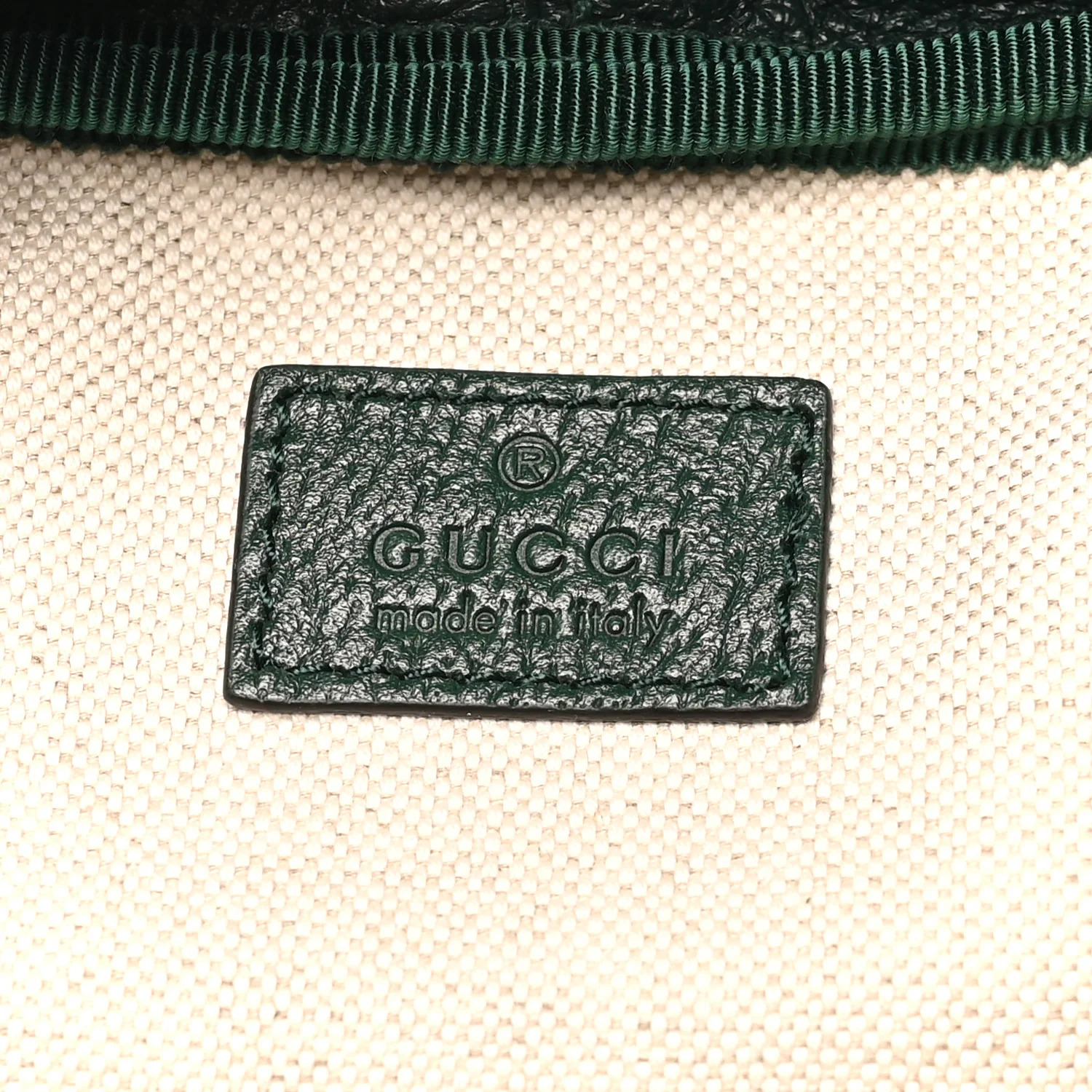 Grained Calfskin Medium Ophidia Double Buckle Backpack Green - Image 5