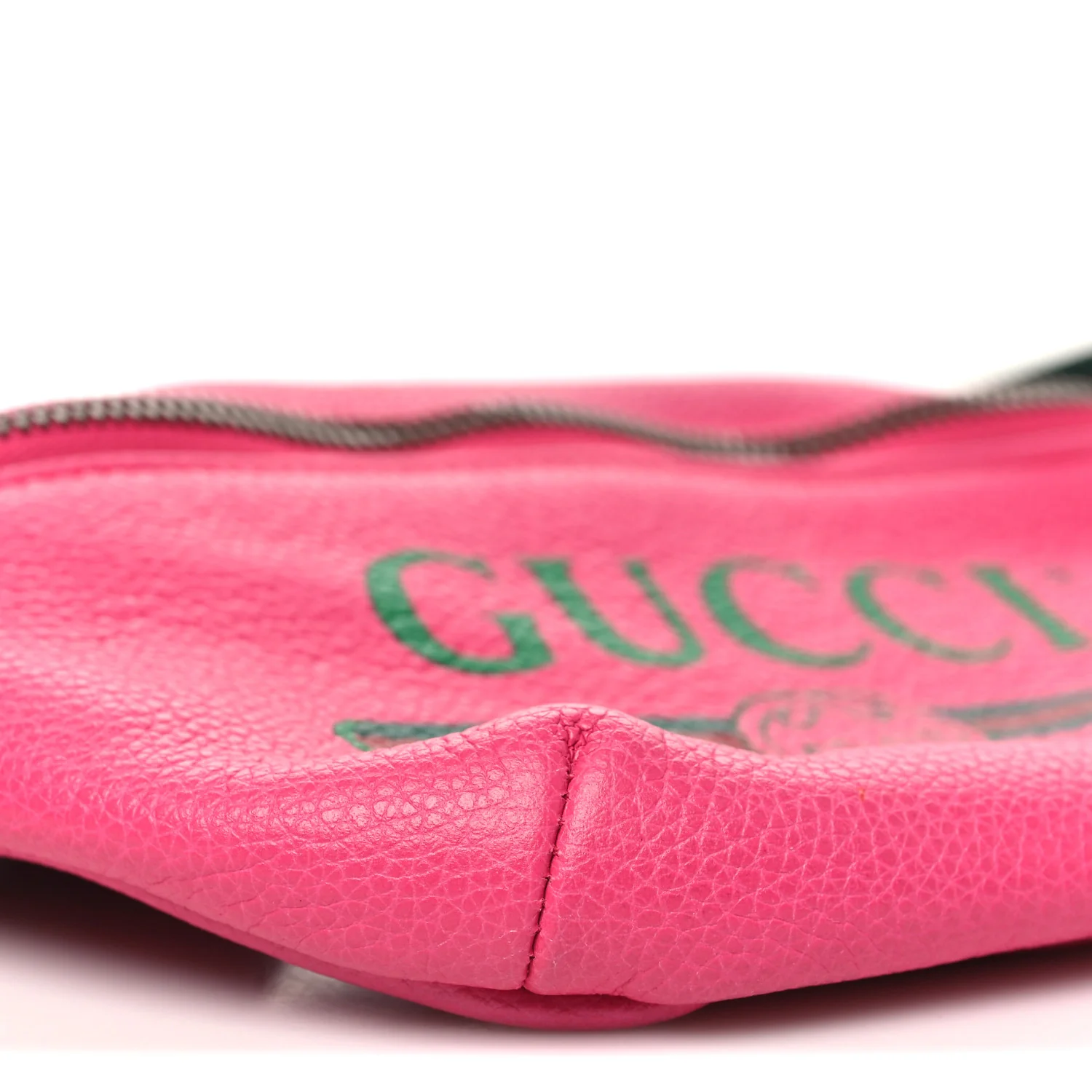 Grained Calfskin Small Logo Belt Bag Box Pink Green - Image 9