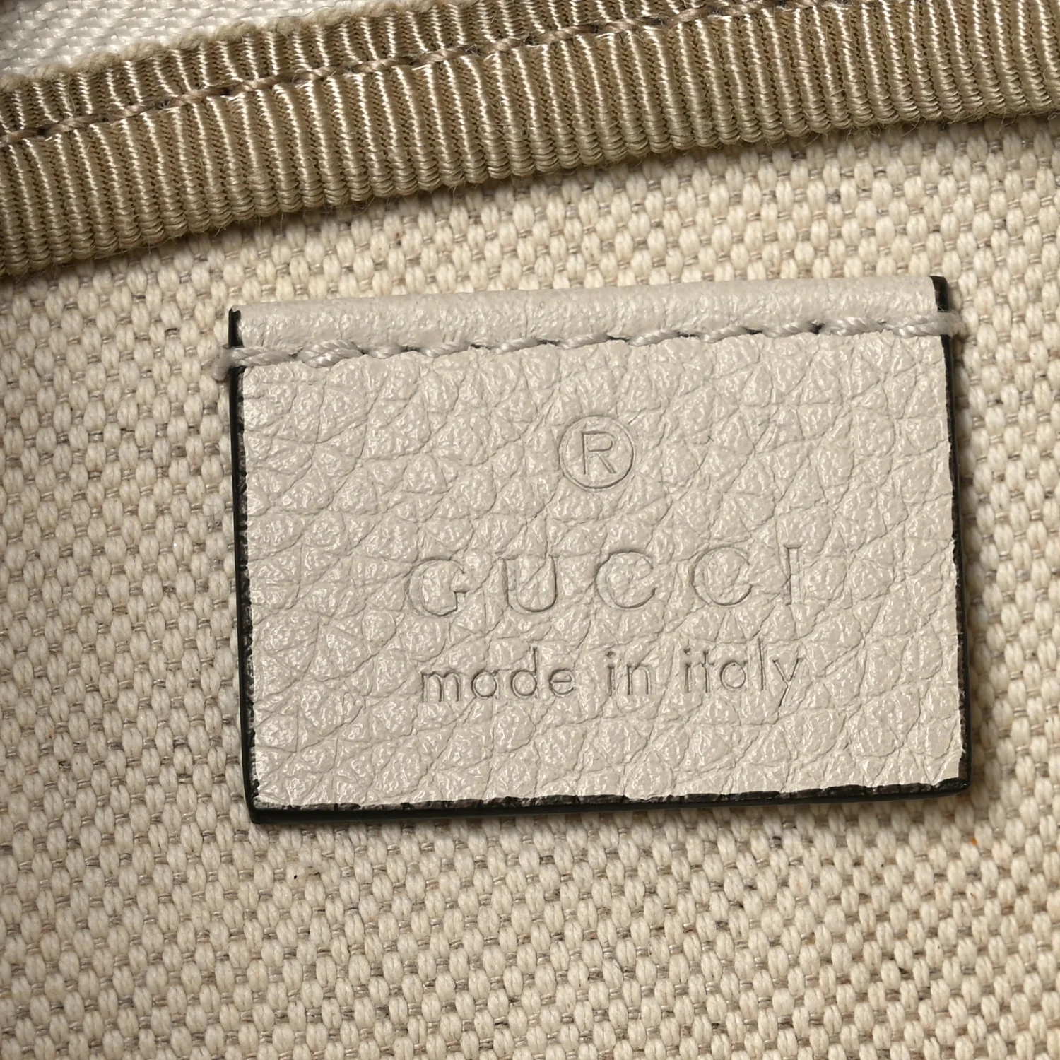 Grained Calfskin Small Logo Belt Bag White - Image 5