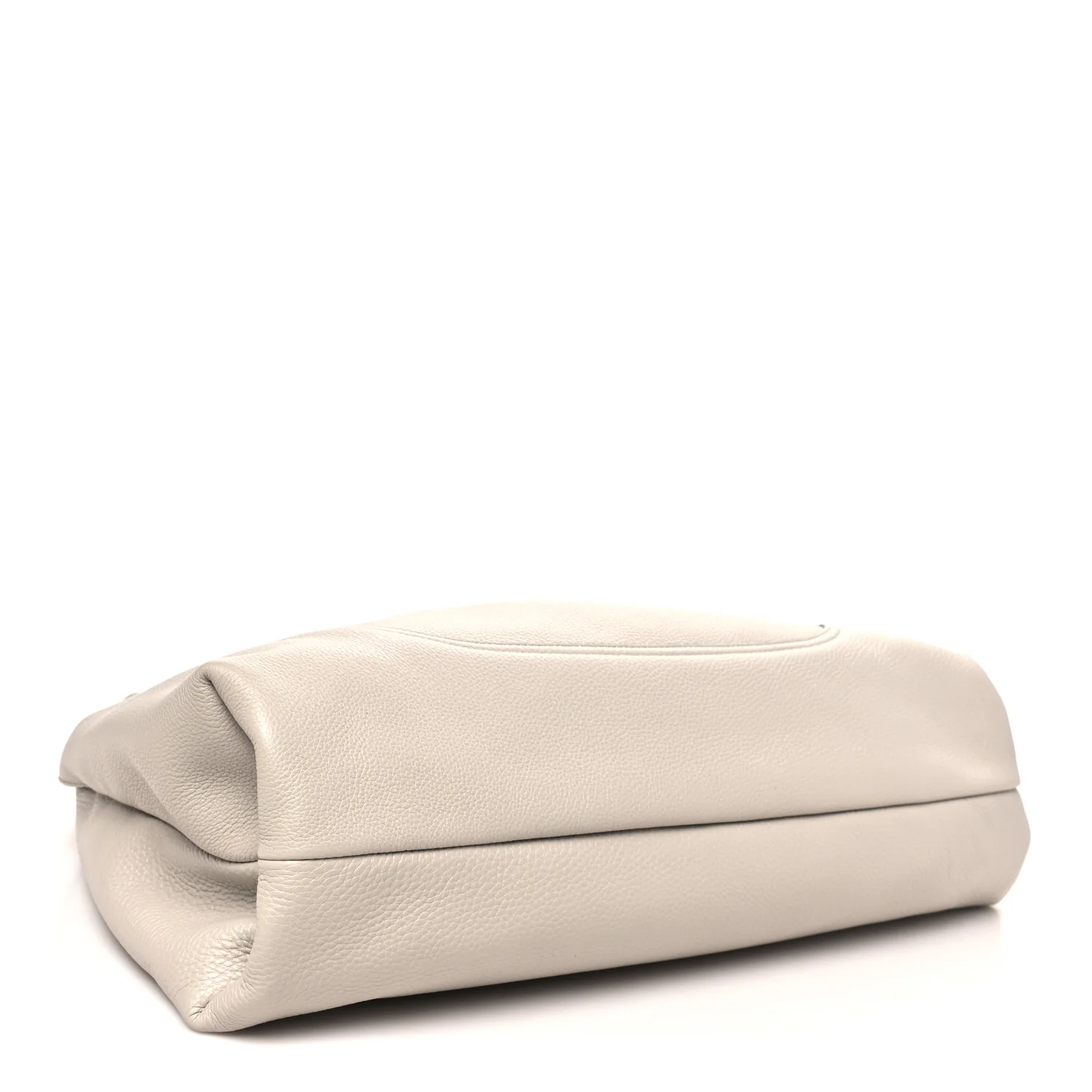 Grained Calfskin Softbit Maxi Shoulder Bag Taupe - Image 5