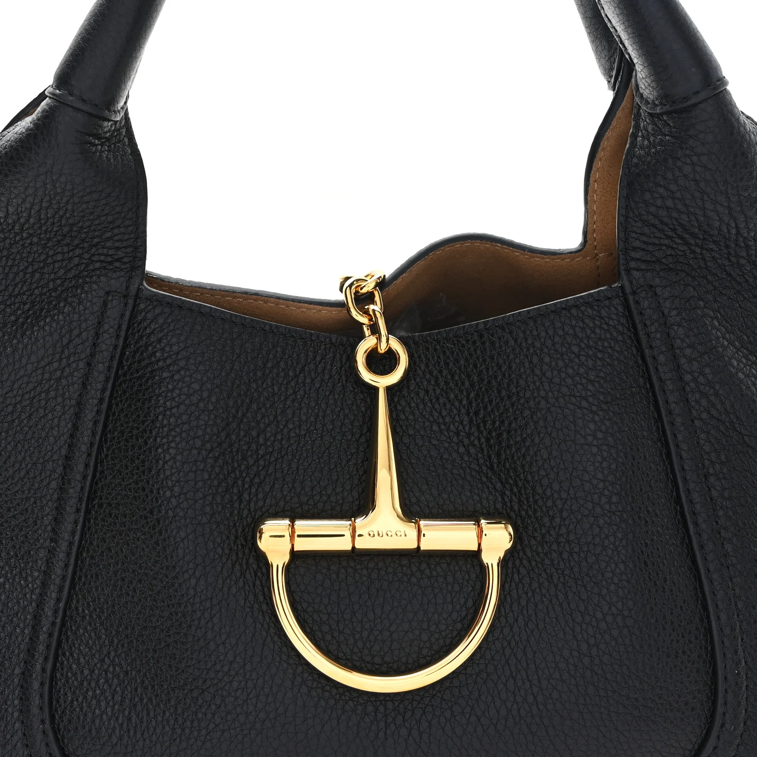 Grained Calfskin Softbit Medium Shoulder Bag Black - Image 7