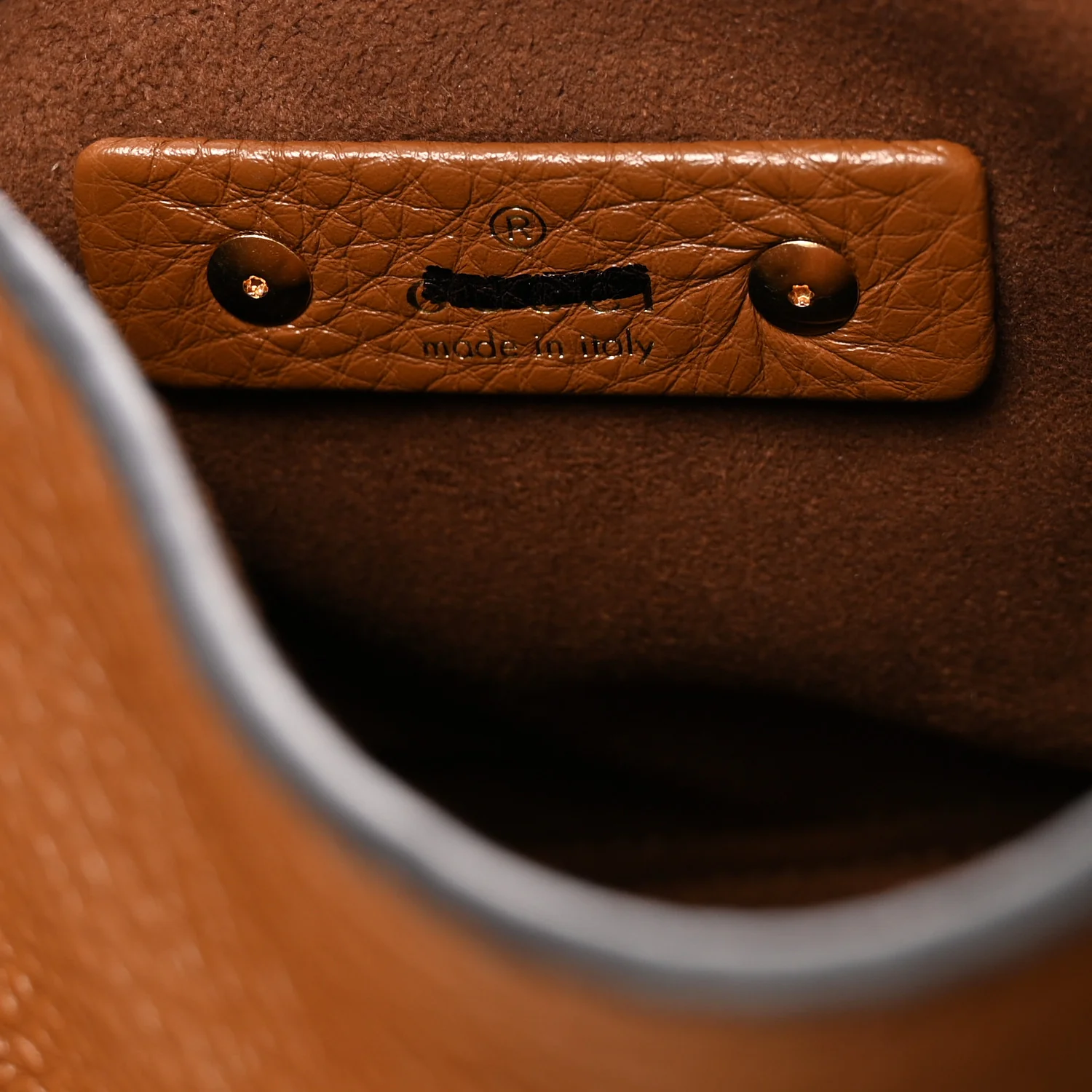 Grained Calfskin Softbit Medium Shoulder Bag Brown - Image 6