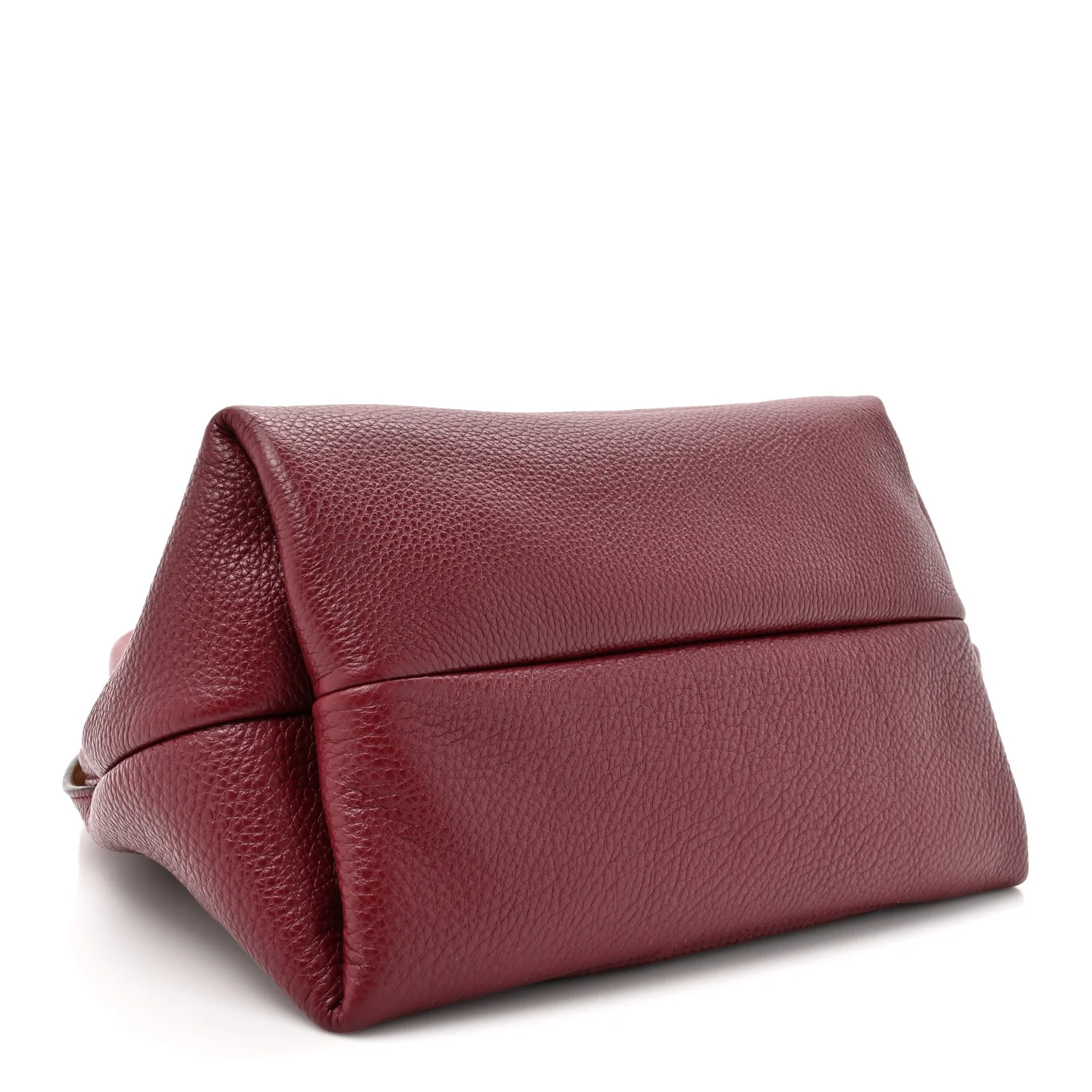 Grained Calfskin Softbit Medium Shoulder Bag Rosso Ancora - Image 4