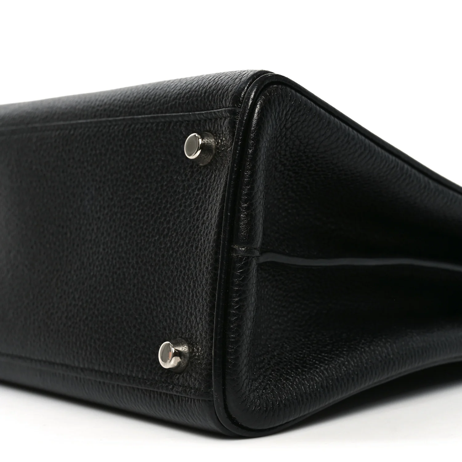 Grainy Calfskin Medium Zumi Top Handle Bag Black - Image 10