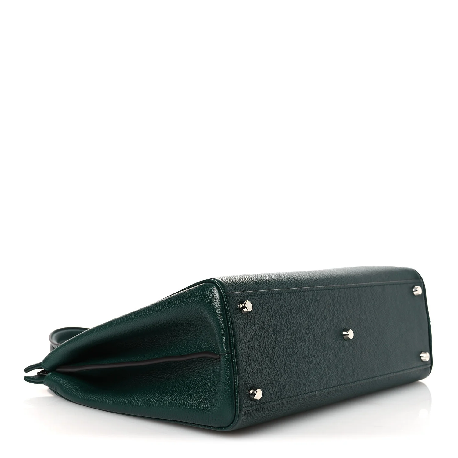 Grainy Calfskin Medium Zumi Top Handle Bag Vintage Green - Image 4