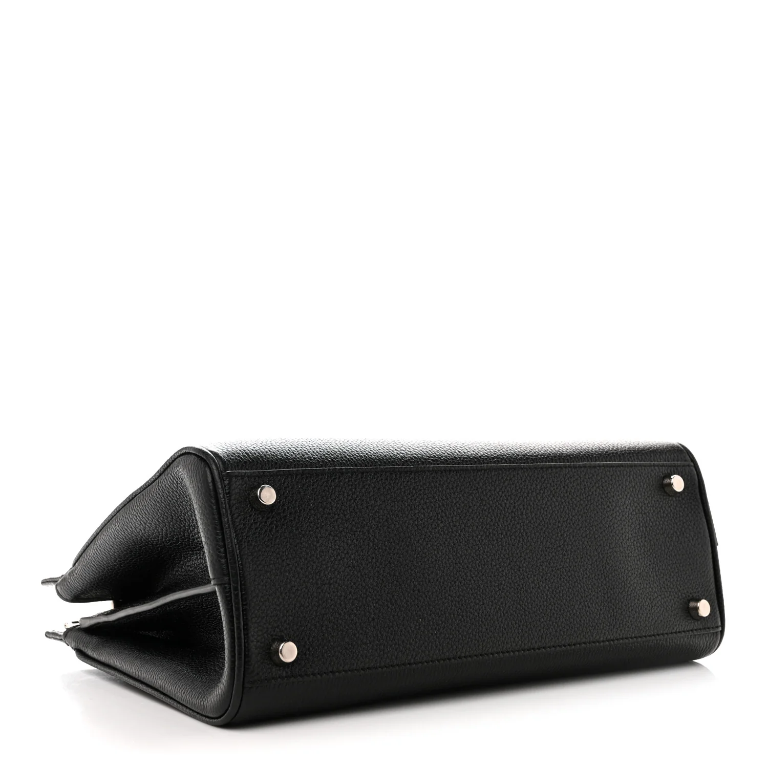 Grainy Calfskin Small Zumi Top Handle Bag Black - Image 4