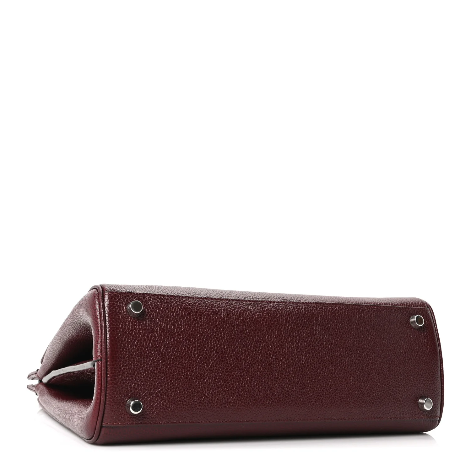 Grainy Calfskin Small Zumi Top Handle Bag Vintage Bordeaux - Image 4