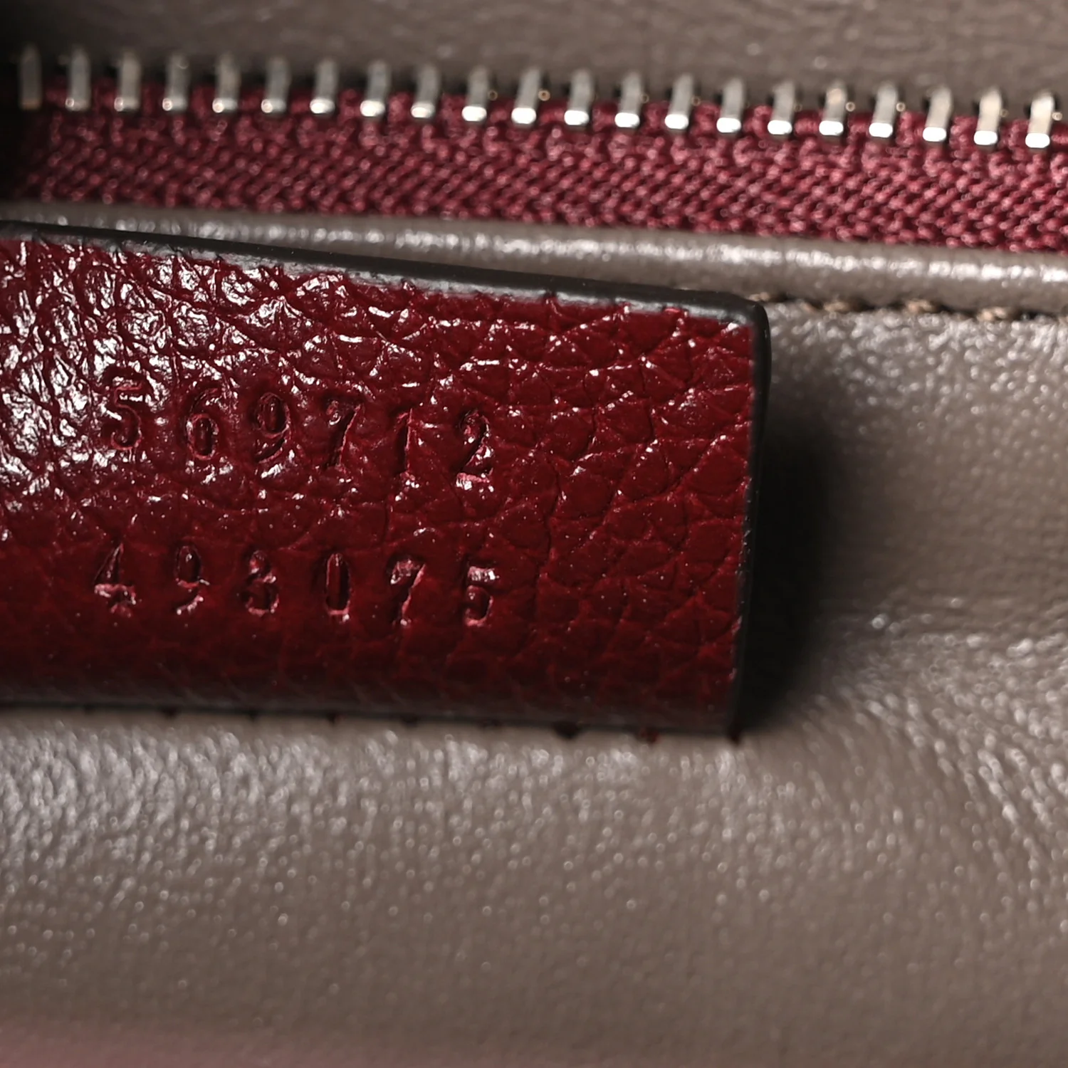 Grainy Calfskin Small Zumi Top Handle Bag Vintage Bordeaux - Image 7
