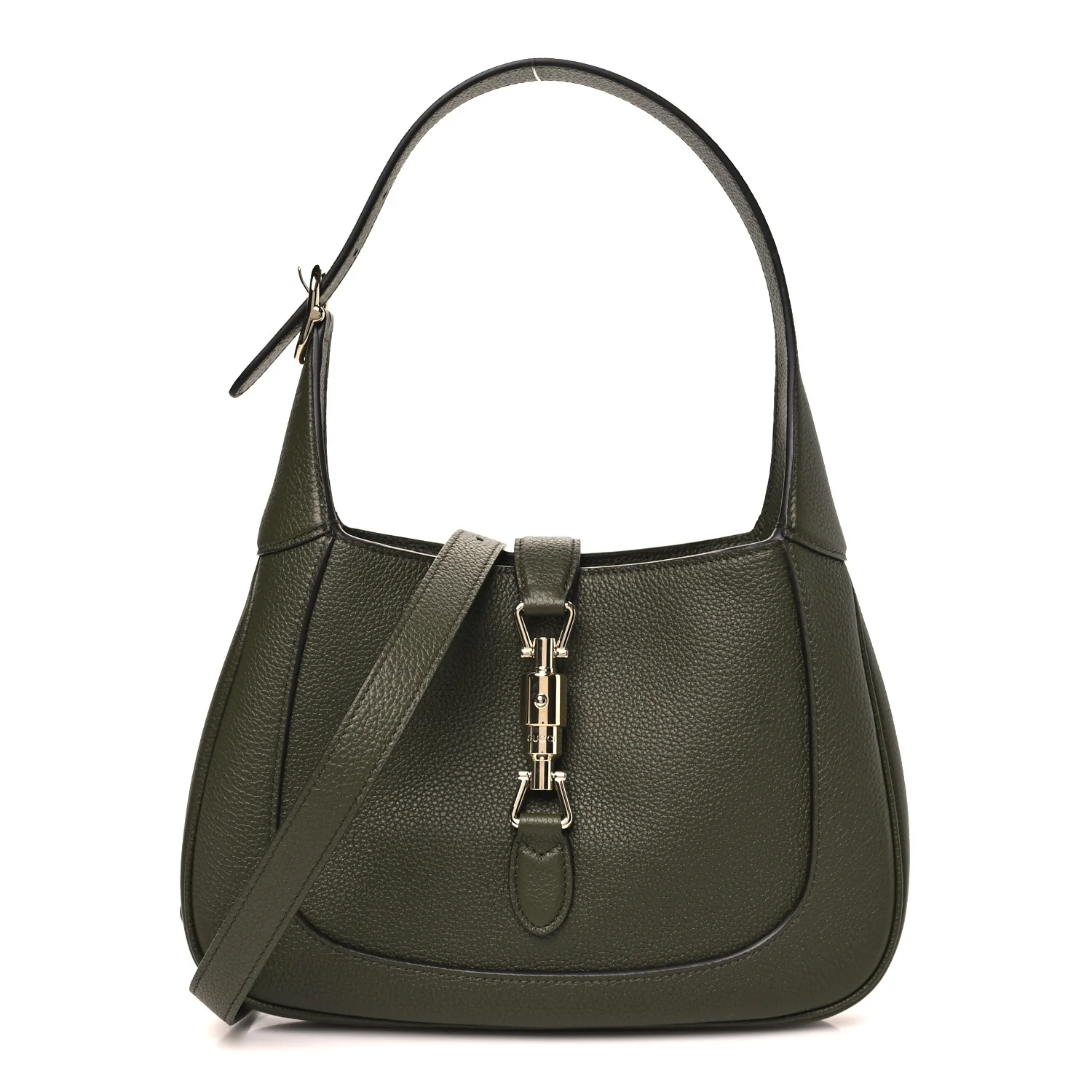 Grand Prix Calfskin Medium Jackie 1961 Hobo Dark Green