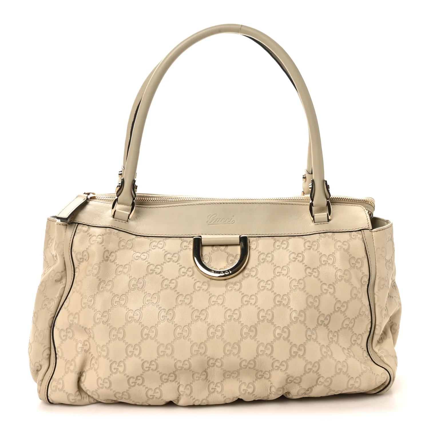 Guccissima D Gold Tote White