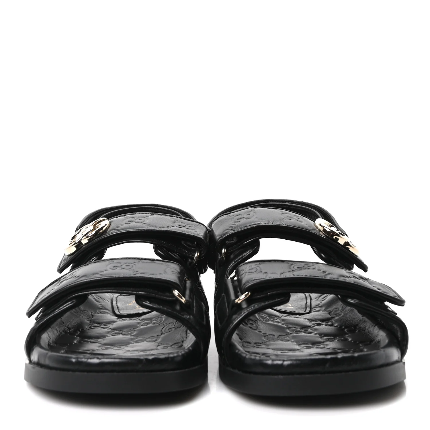 Guccissima GG Embossed Womens Sandals 37 Black - Image 3