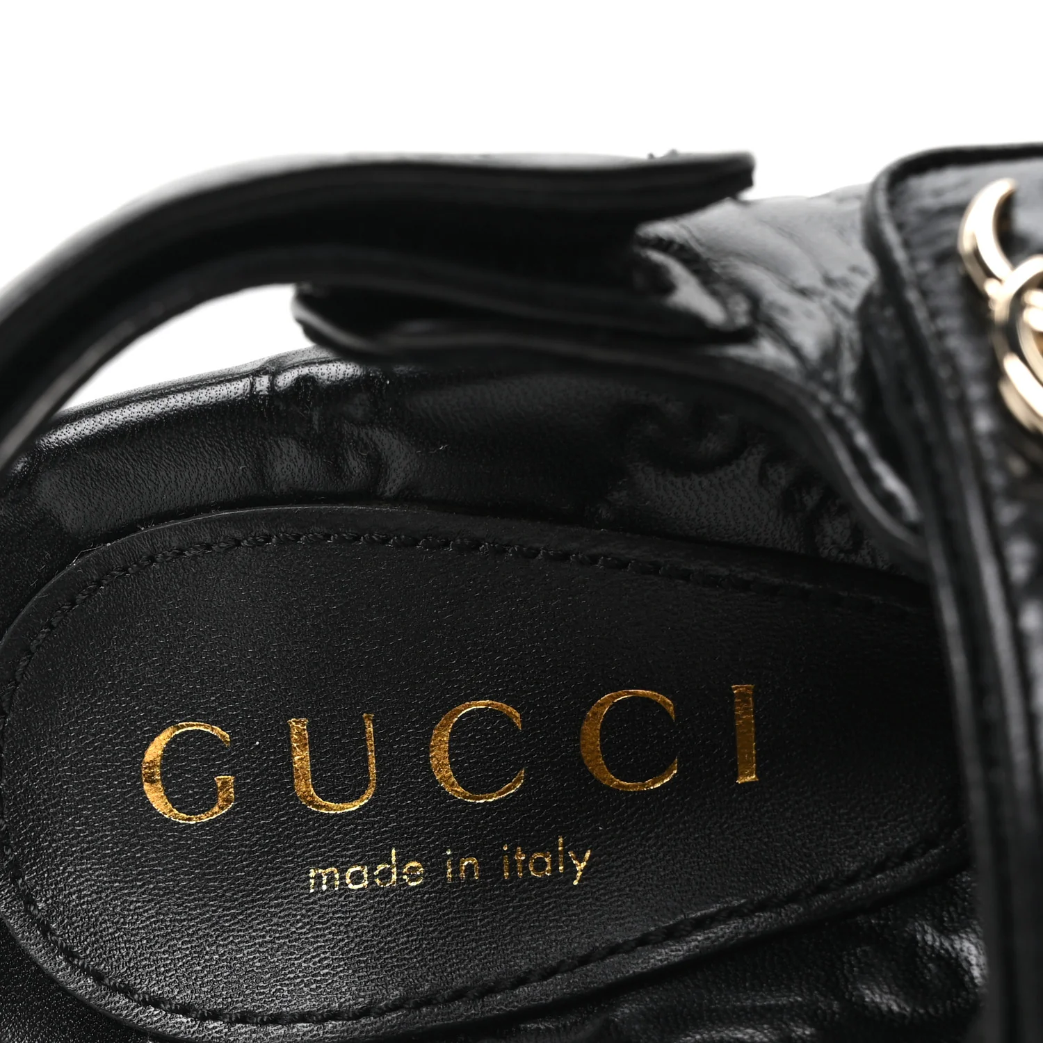 Guccissima GG Embossed Womens Sandals 37 Black - Image 8