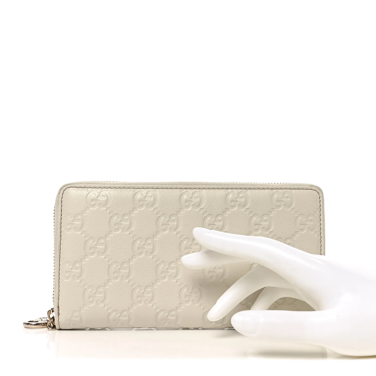Guccissima GG Pierce Zip Around Wallet White - Image 2