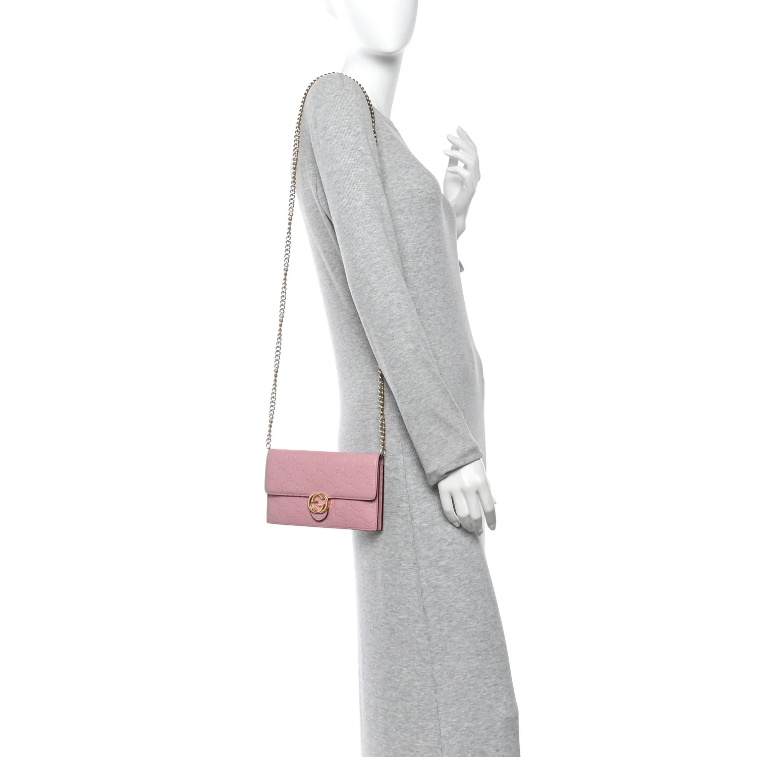 Guccissima Icon Chain Wallet Carmine Rose - Image 2