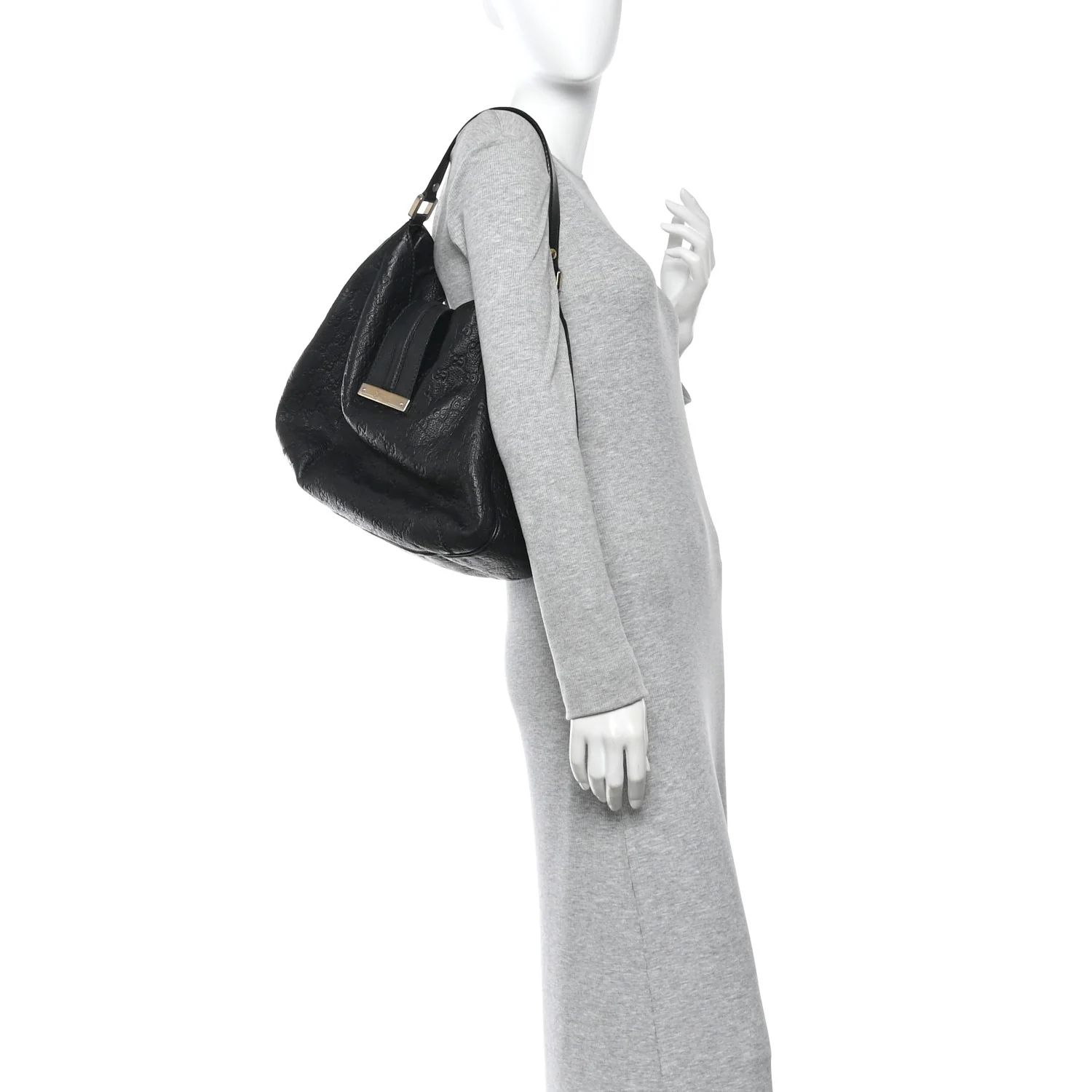 Guccissima Large New Ladies Web Hobo Black - Image 2