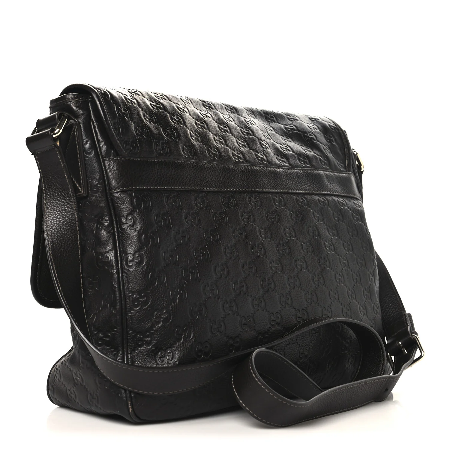 Guccissima Medium Flap Messenger Bag Chocolate - Image 3
