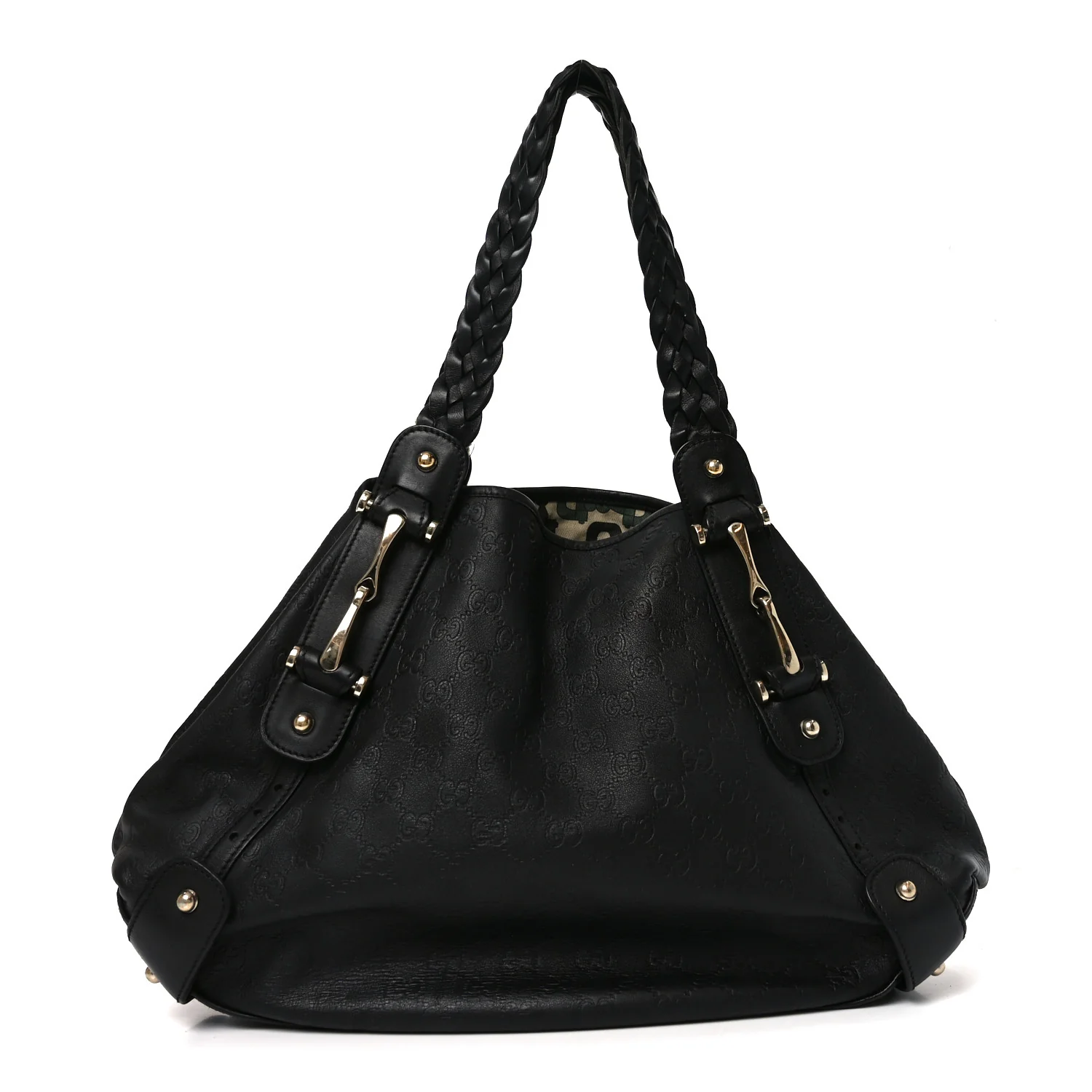 Guccissima Medium Pelham Shoulder Bag Black