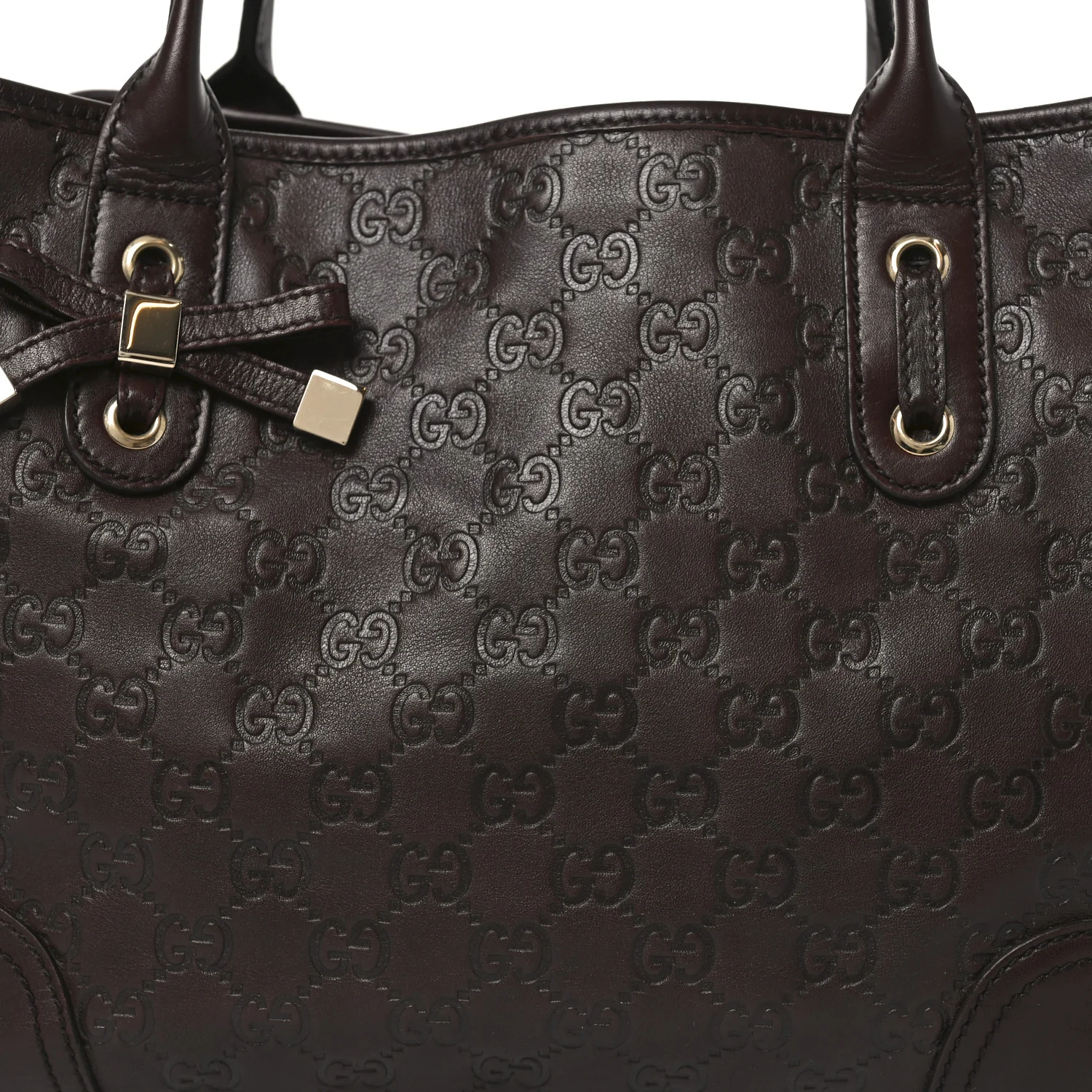 Guccissima Medium Princy Tote Dark Brown - Image 8