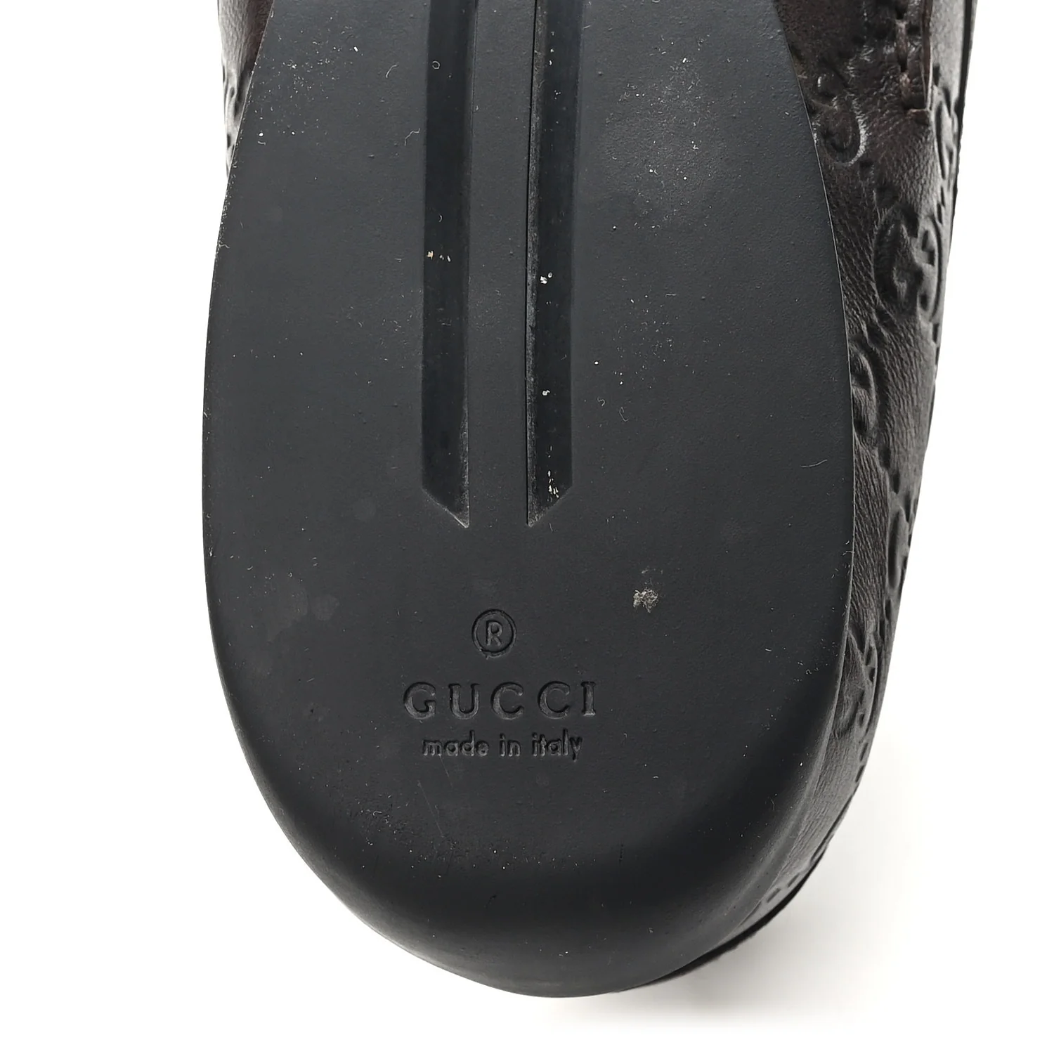 Guccissima Mens Driver Loafers 8 Chocolate - Image 7