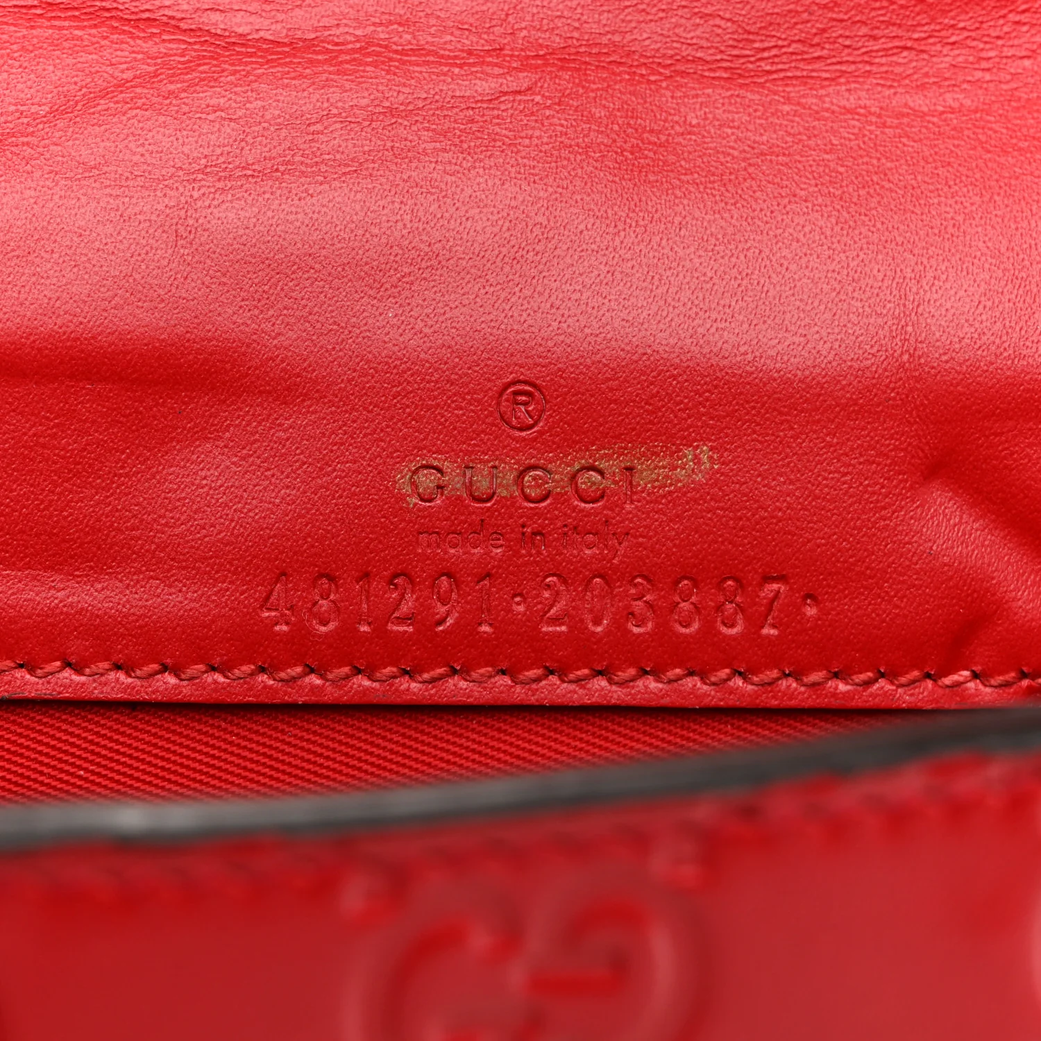 Guccissima Mini Cherry Chain Bag Hibiscus Red - Image 6