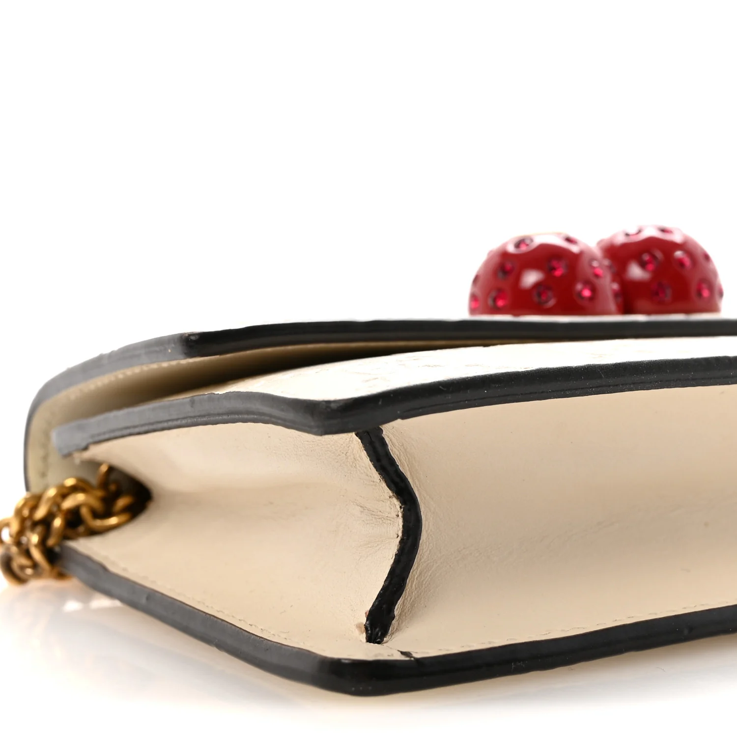 Guccissima Mini Cherry Chain Bag White - Image 8