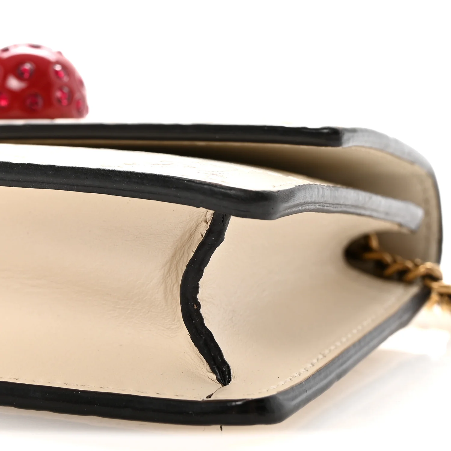 Guccissima Mini Cherry Chain Bag White - Image 9