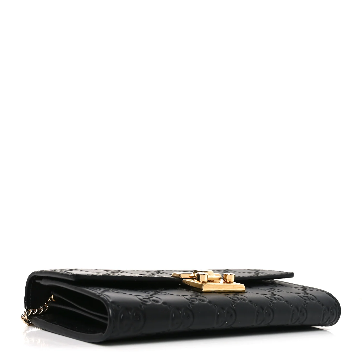 Guccissima Padlock Chain Wallet Black - Image 6