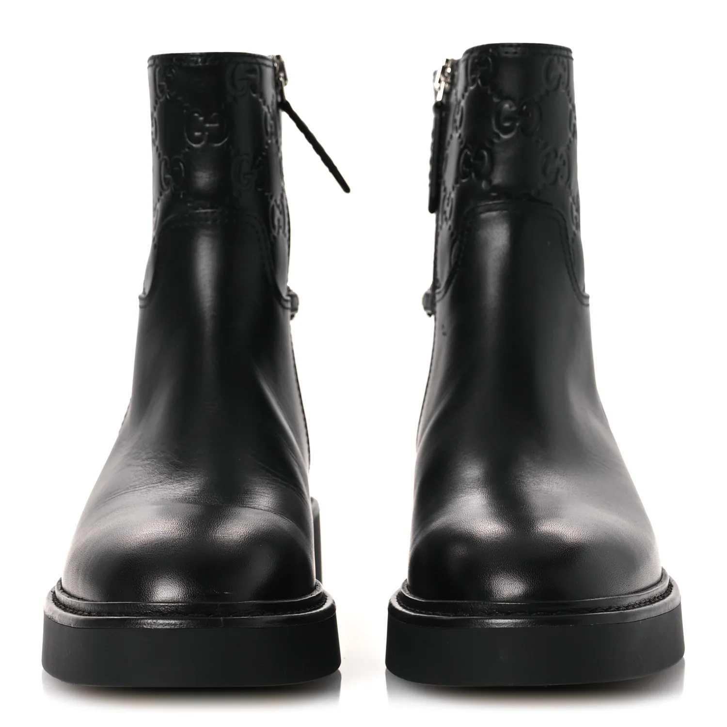 Guccissima Real Betis Glamour Womens Horsebit Ankle Boots 36 Black - Image 3