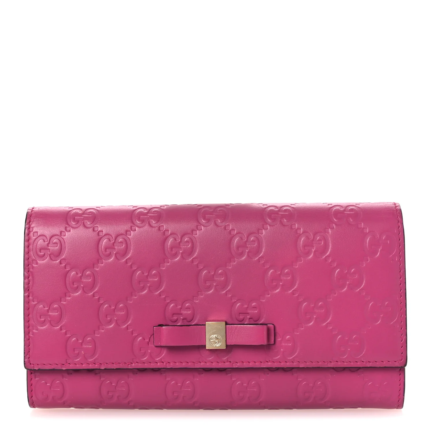 Guccissima Signature Bowy Continental Wallet Peonia Flower