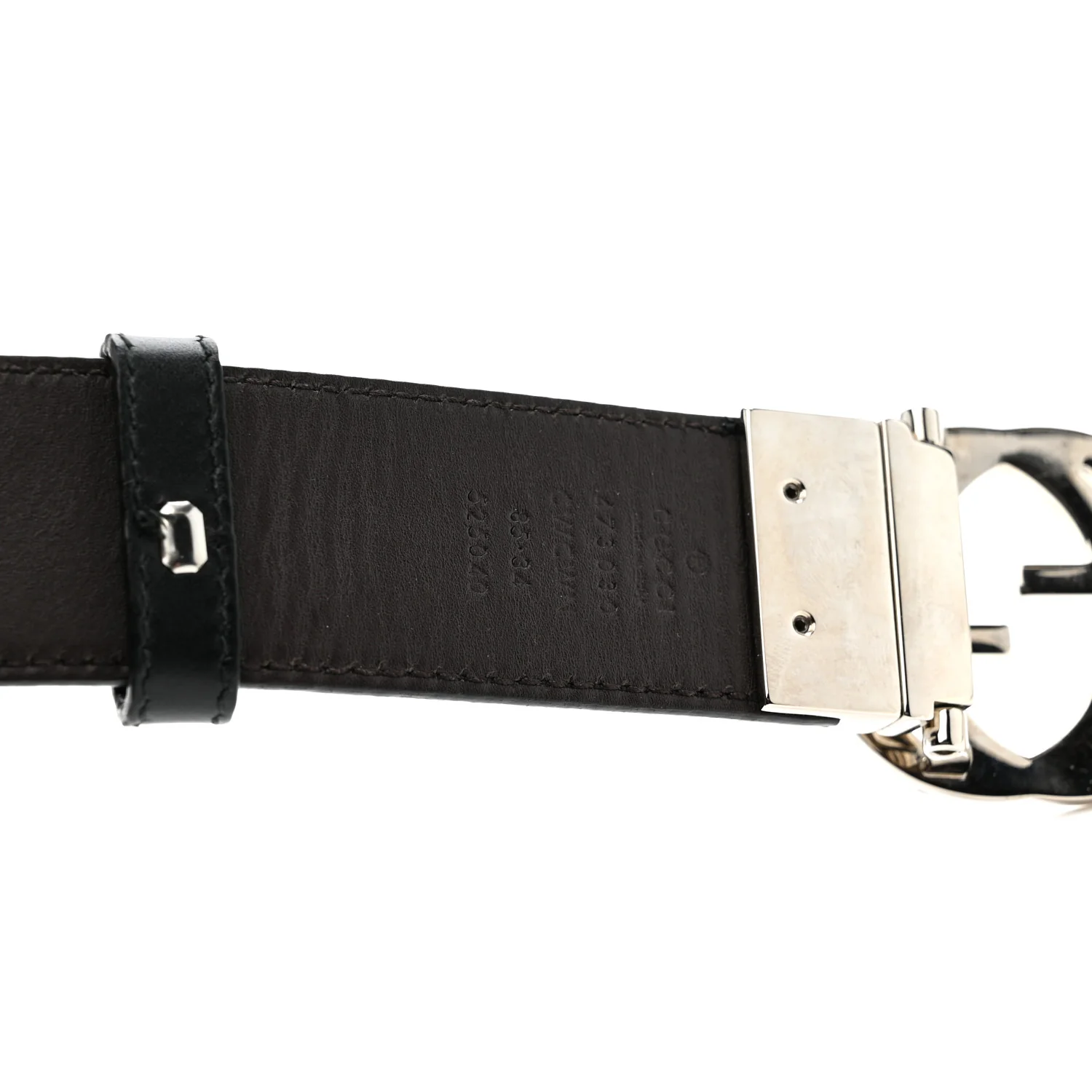 Guccissima Signature Interlocking G 37mm Belt 85 34 Black - Image 3