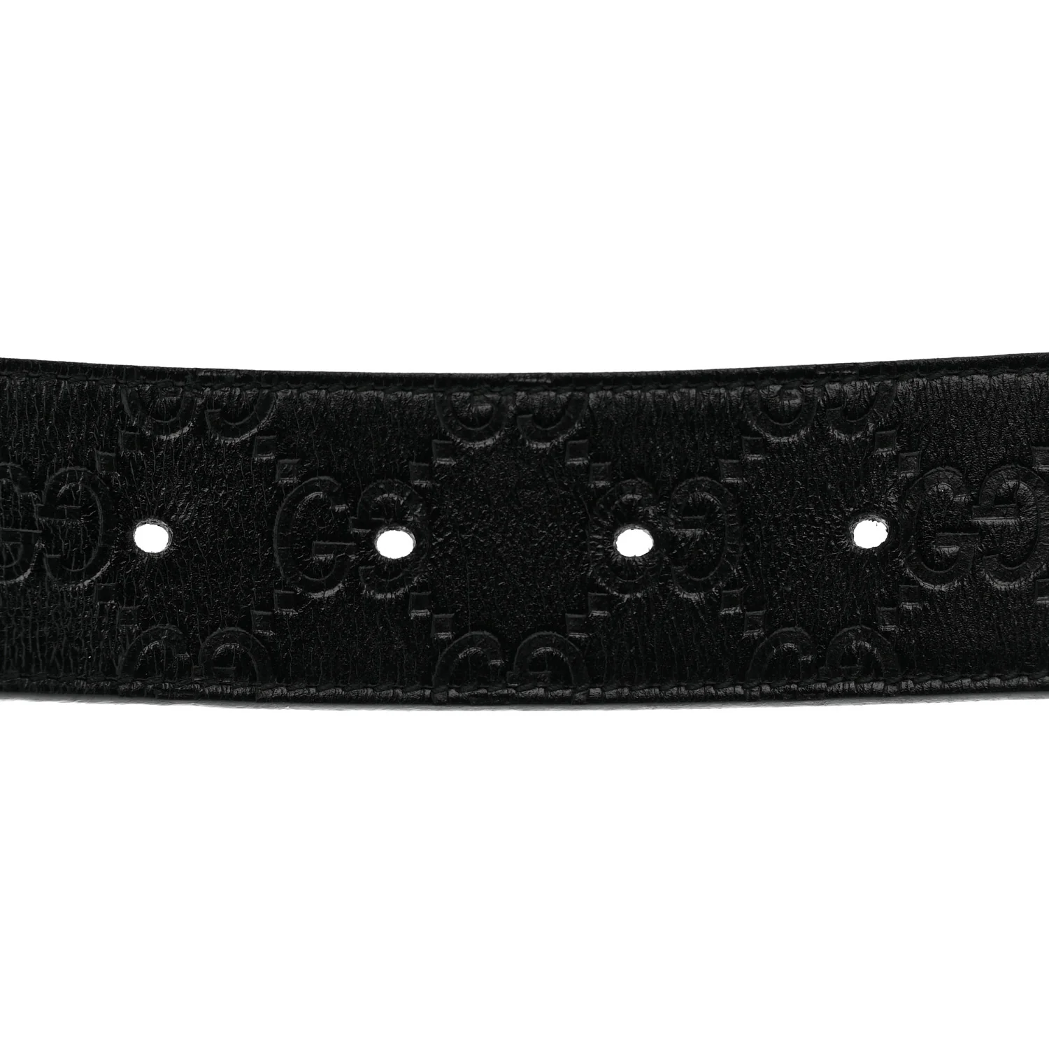 Guccissima Signature Interlocking G 37mm Belt 85 34 Black - Image 4