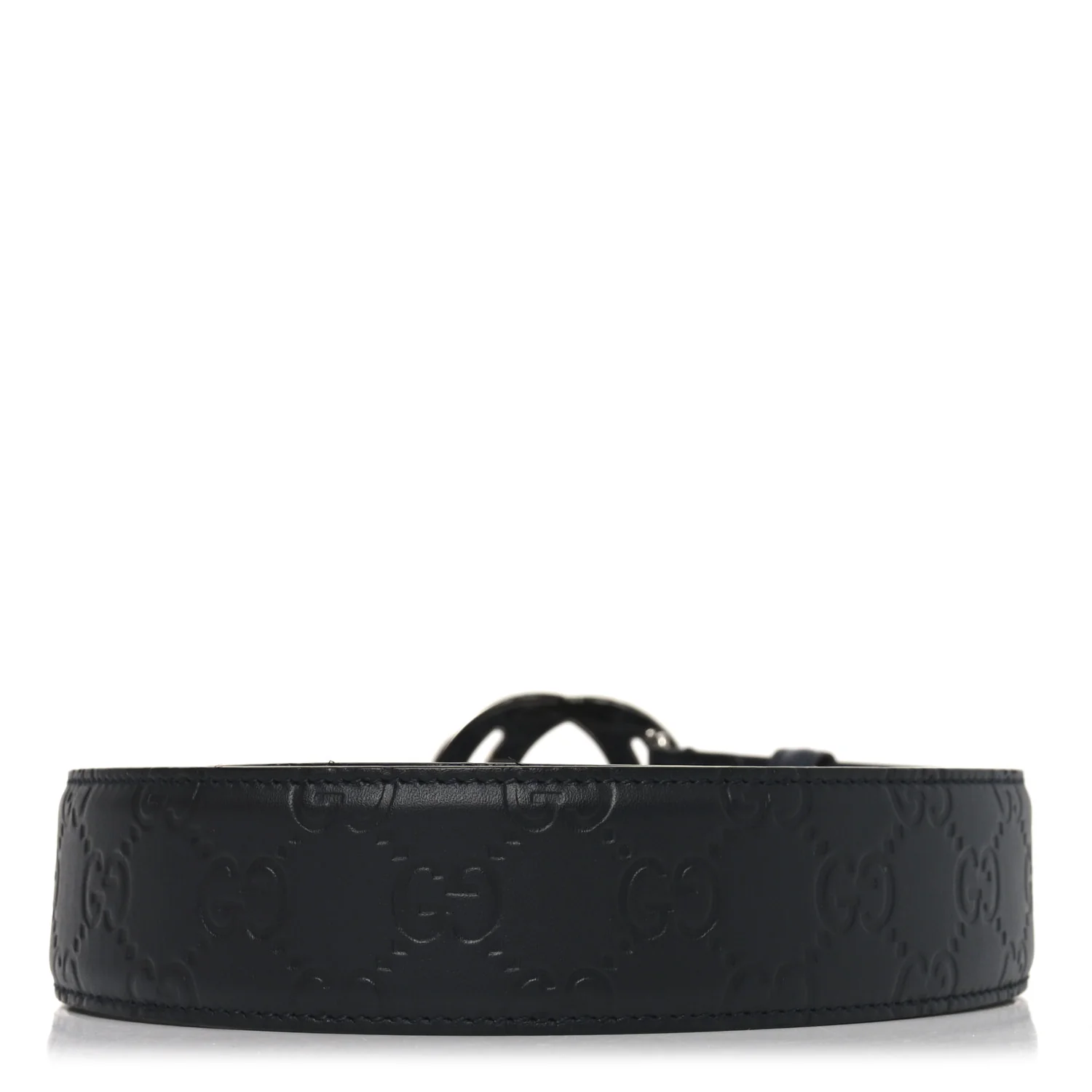Guccissima Signature Interlocking G 40mm Belt 80 32 Black - Image 2