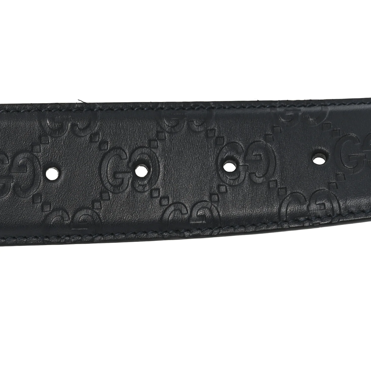 Guccissima Signature Interlocking G 40mm Belt 80 32 Black - Image 5