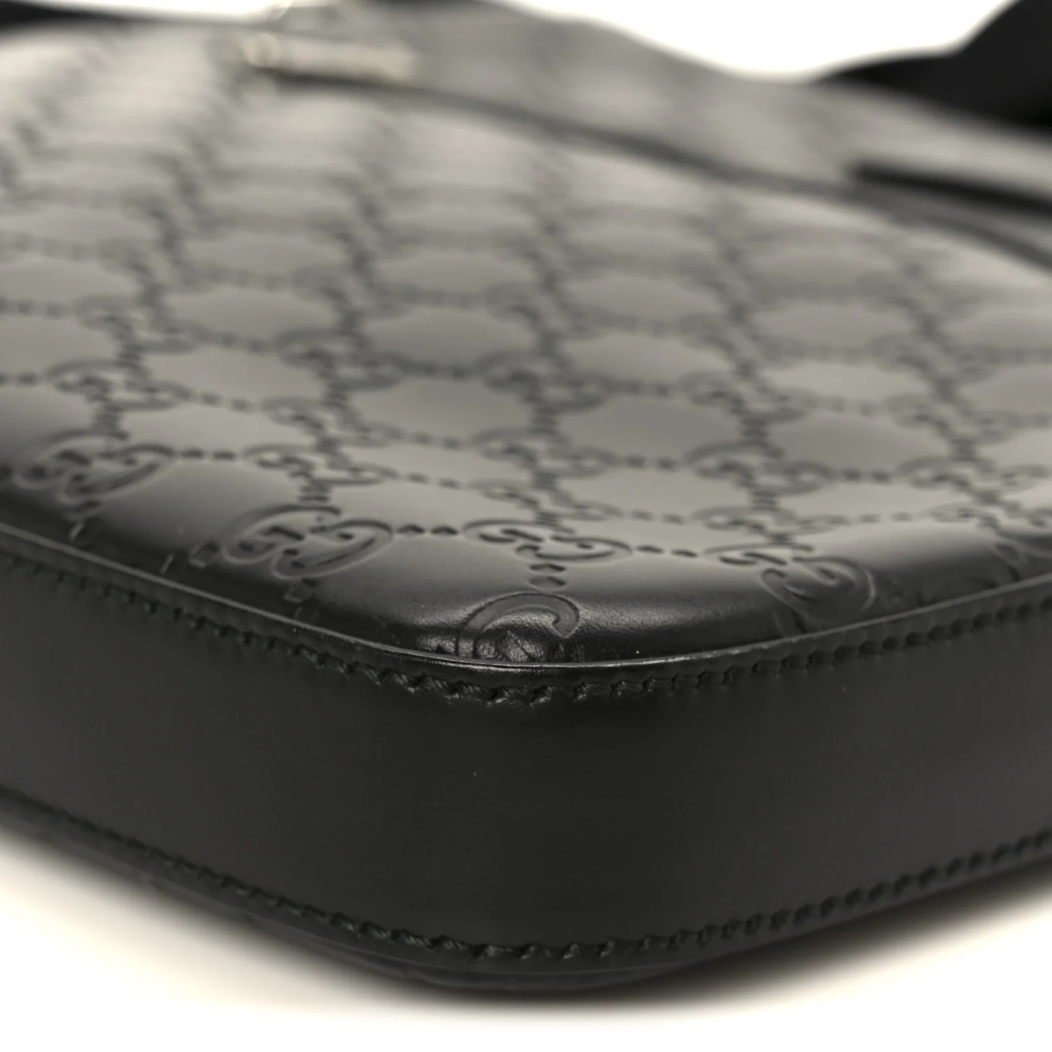 Guccissima Signature Medium Flat Messenger Bag Black - Image 11