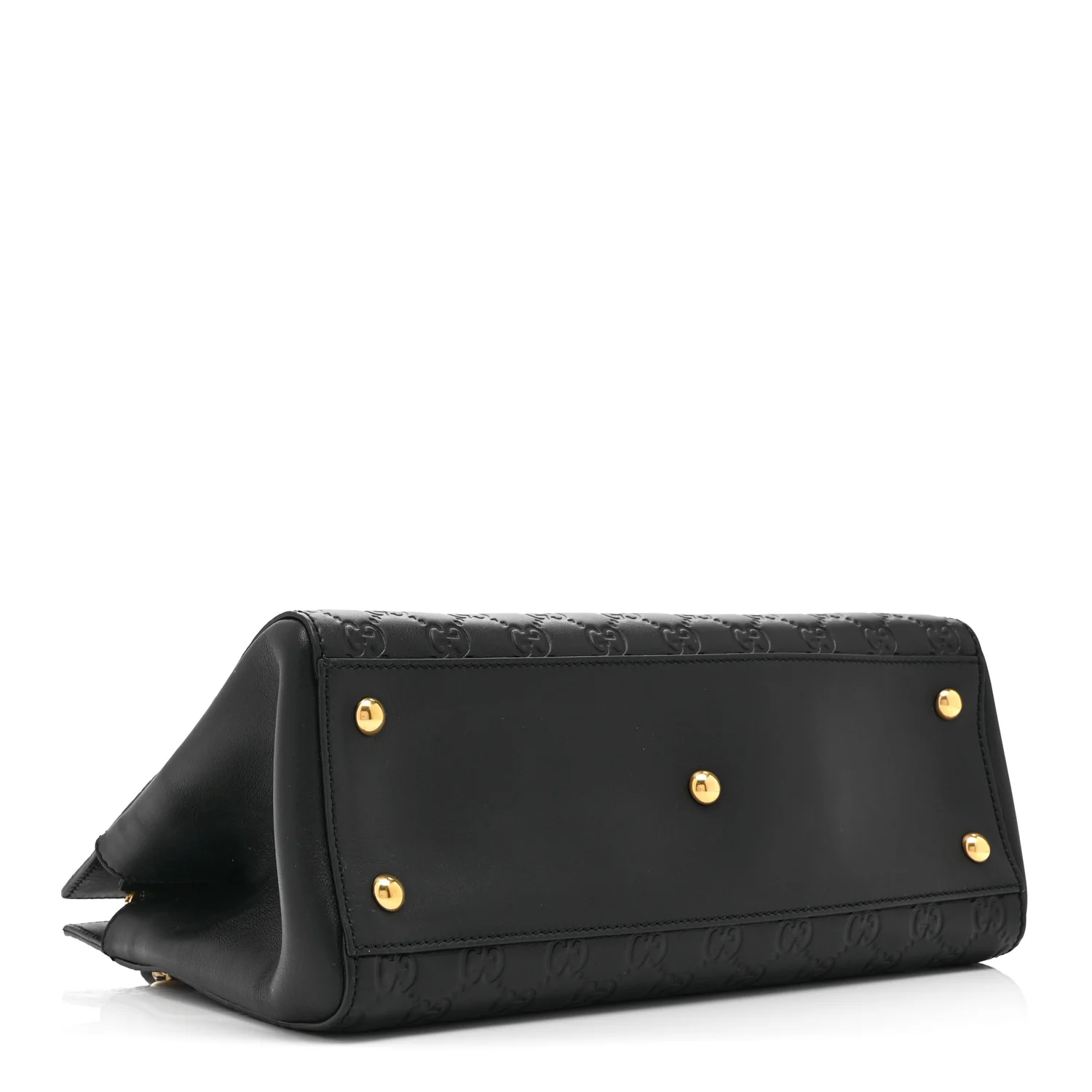 Guccissima Signature Medium Shoulder Tote Bag Black - Image 4