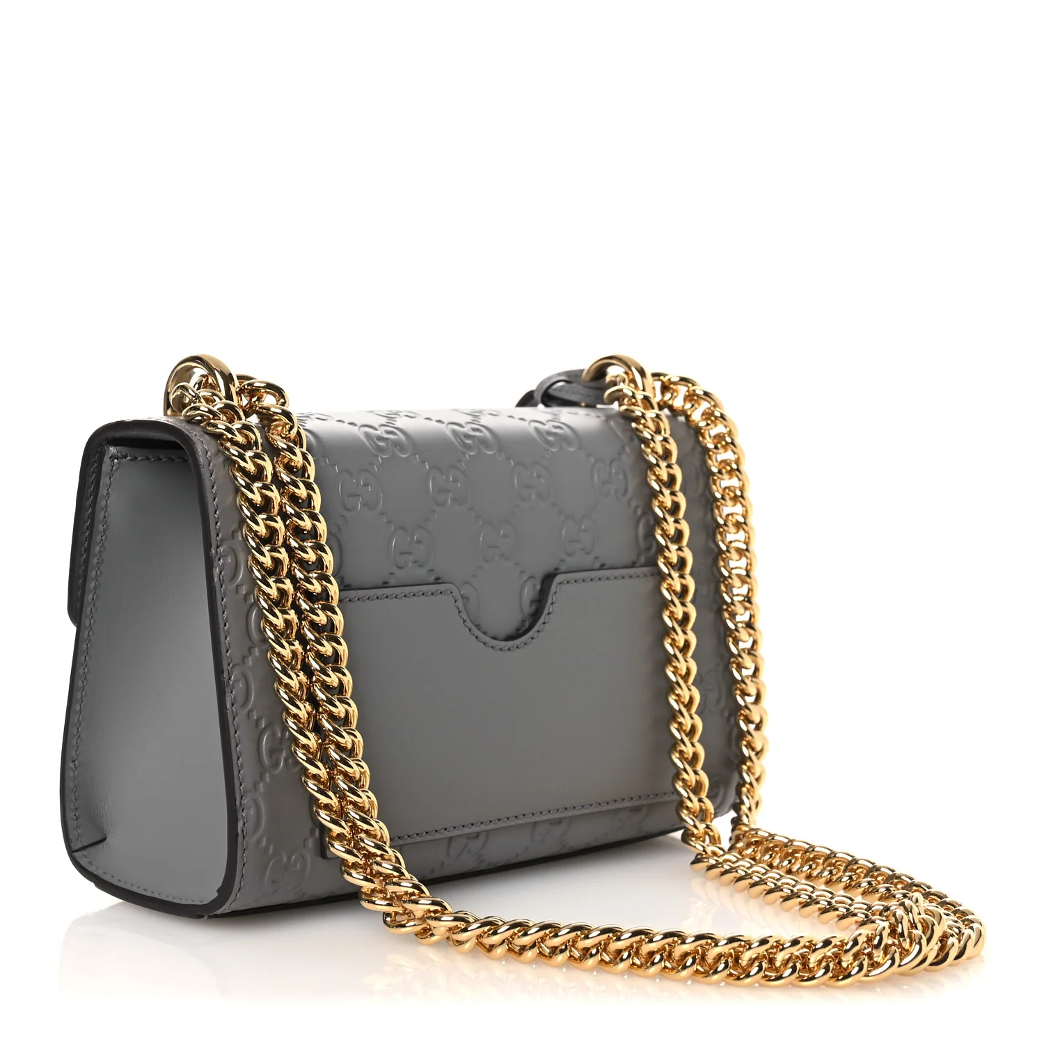 Guccissima Small Padlock Shoulder Bag Grey - Image 2