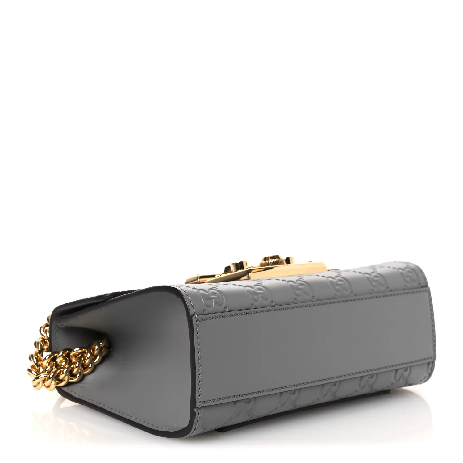 Guccissima Small Padlock Shoulder Bag Grey - Image 3