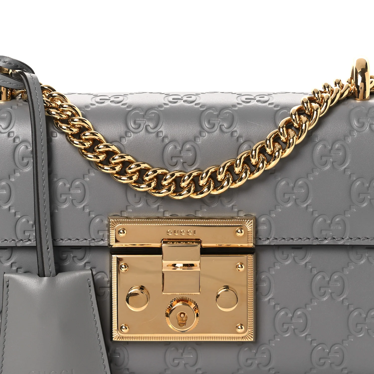 Guccissima Small Padlock Shoulder Bag Grey - Image 7